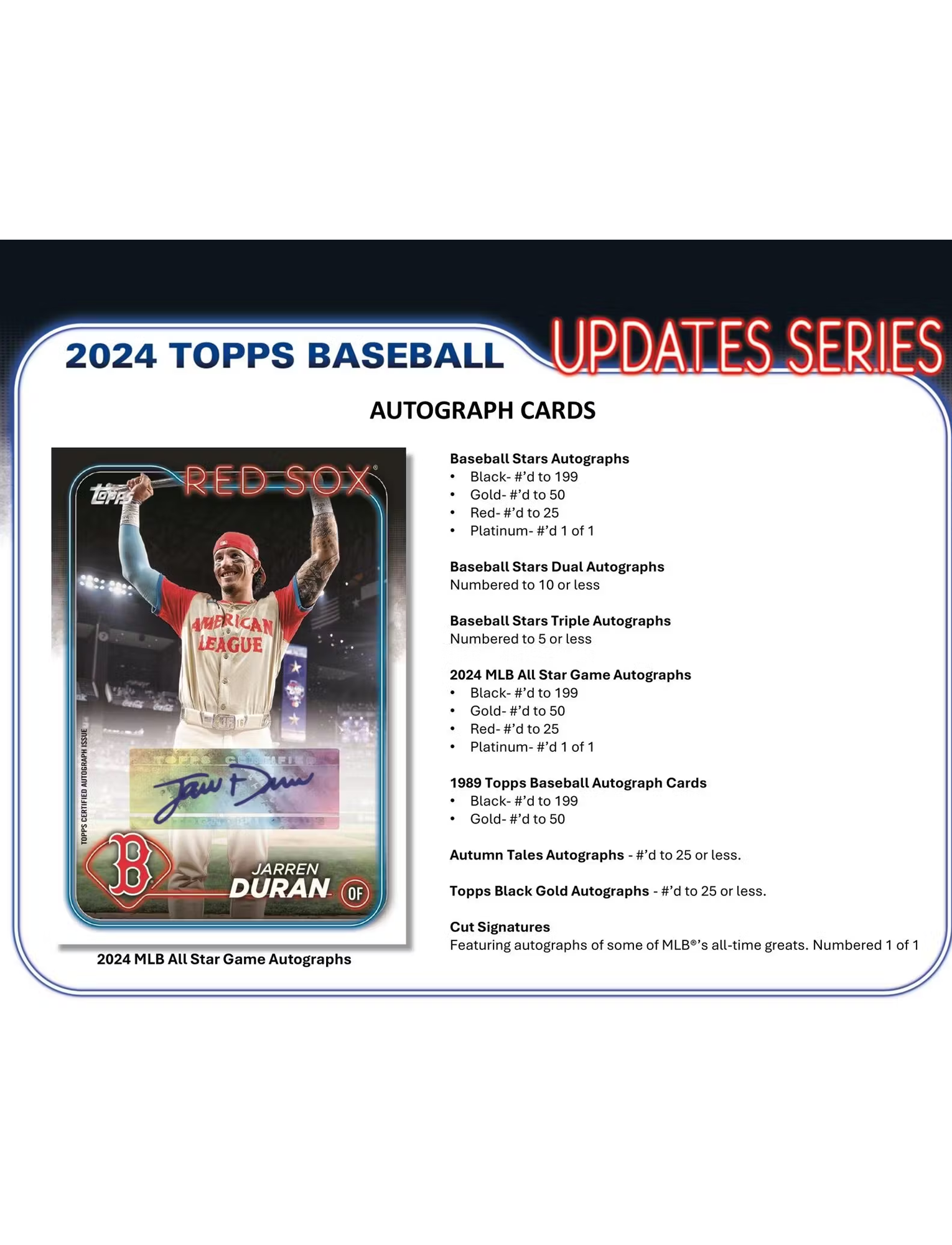 2024 Topps MLB Update Series Baseball Trading Card Retail Pack