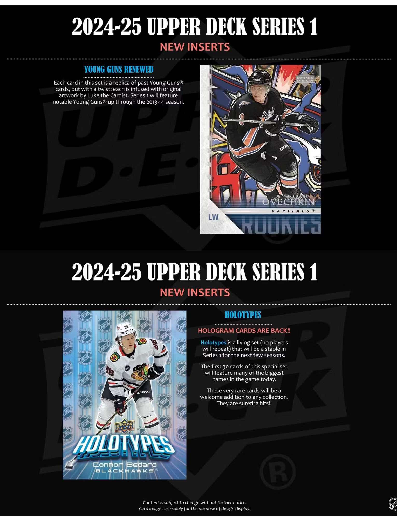 2024-25 Upper Deck NHL Series 1 Hockey Trading Card Tin