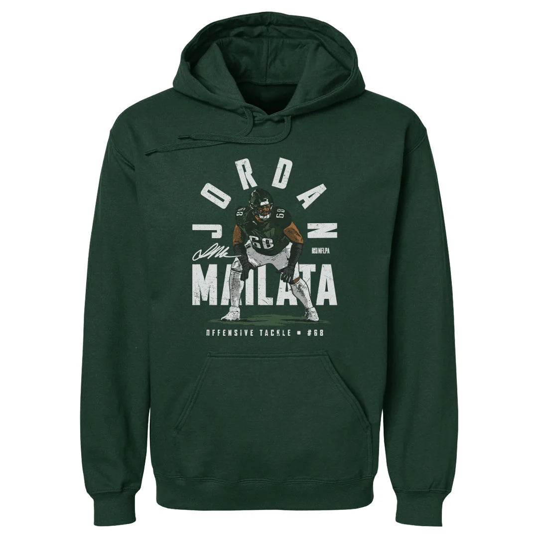 Jordan Mailata Philadelphia Eagles 500 Level NFL Name Arch Hoodie Jumper - Dark Green