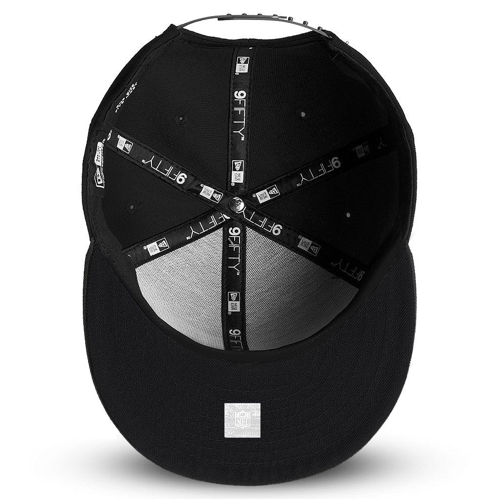 Las Vegas Raiders New Era NFL Black On Black 9FIFTY Snapback Hat