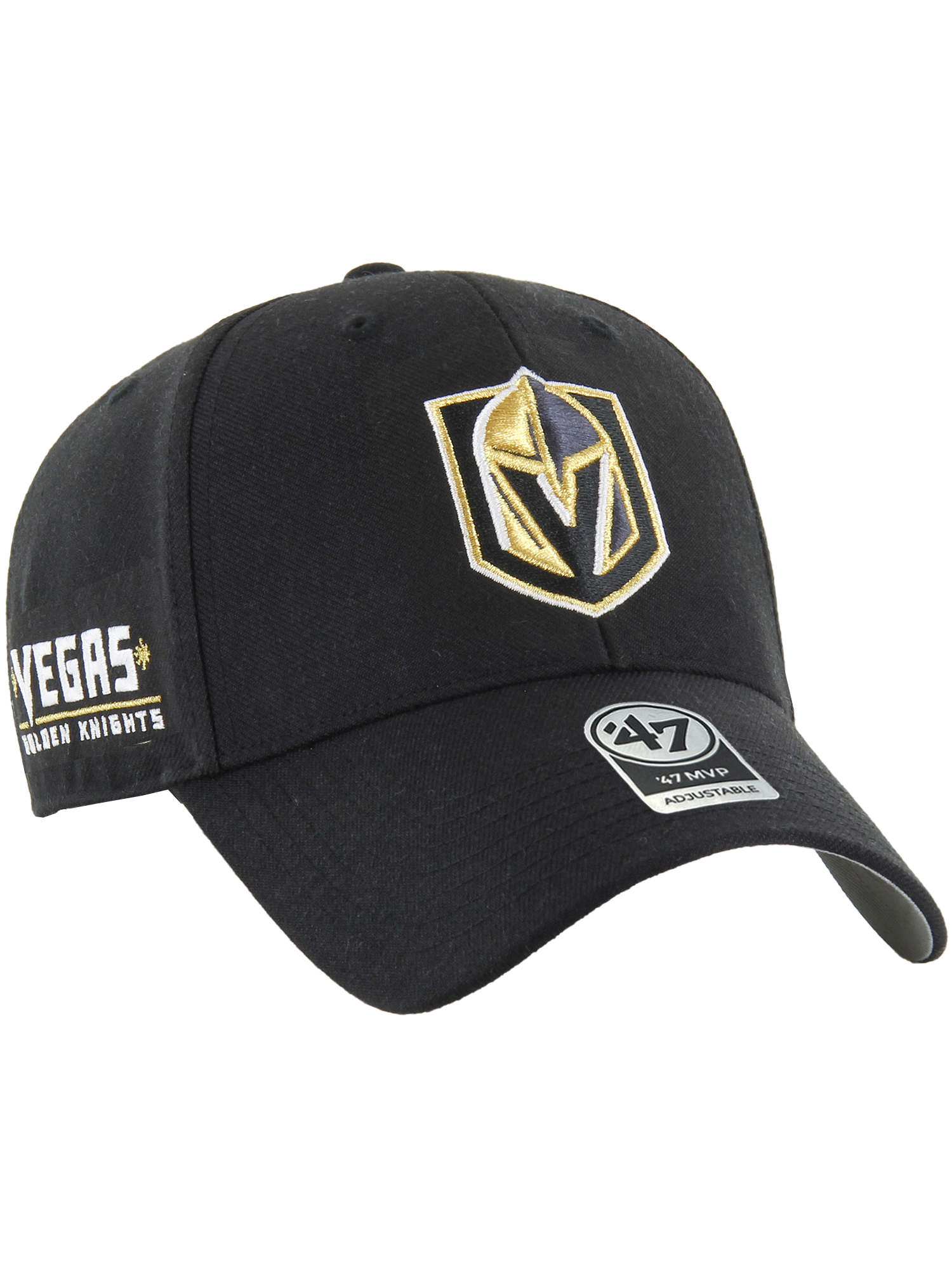 Vegas Golden Knights '47 NHL Wordmark Hit MVP Snapback Hat - Black