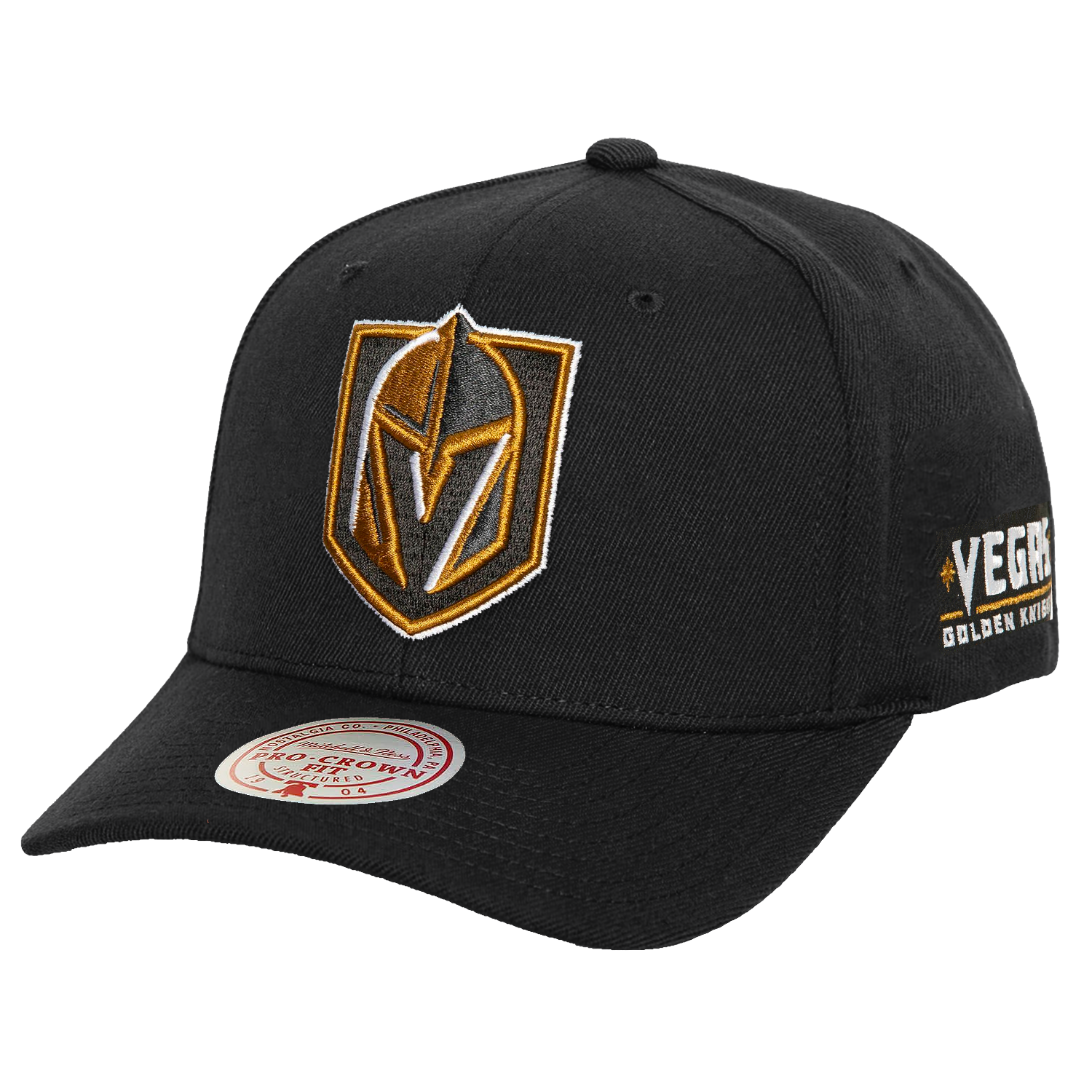 Vegas Golden Knights Mitchell & Ness NHL Icon Pro Crown Snapback Hat - Black