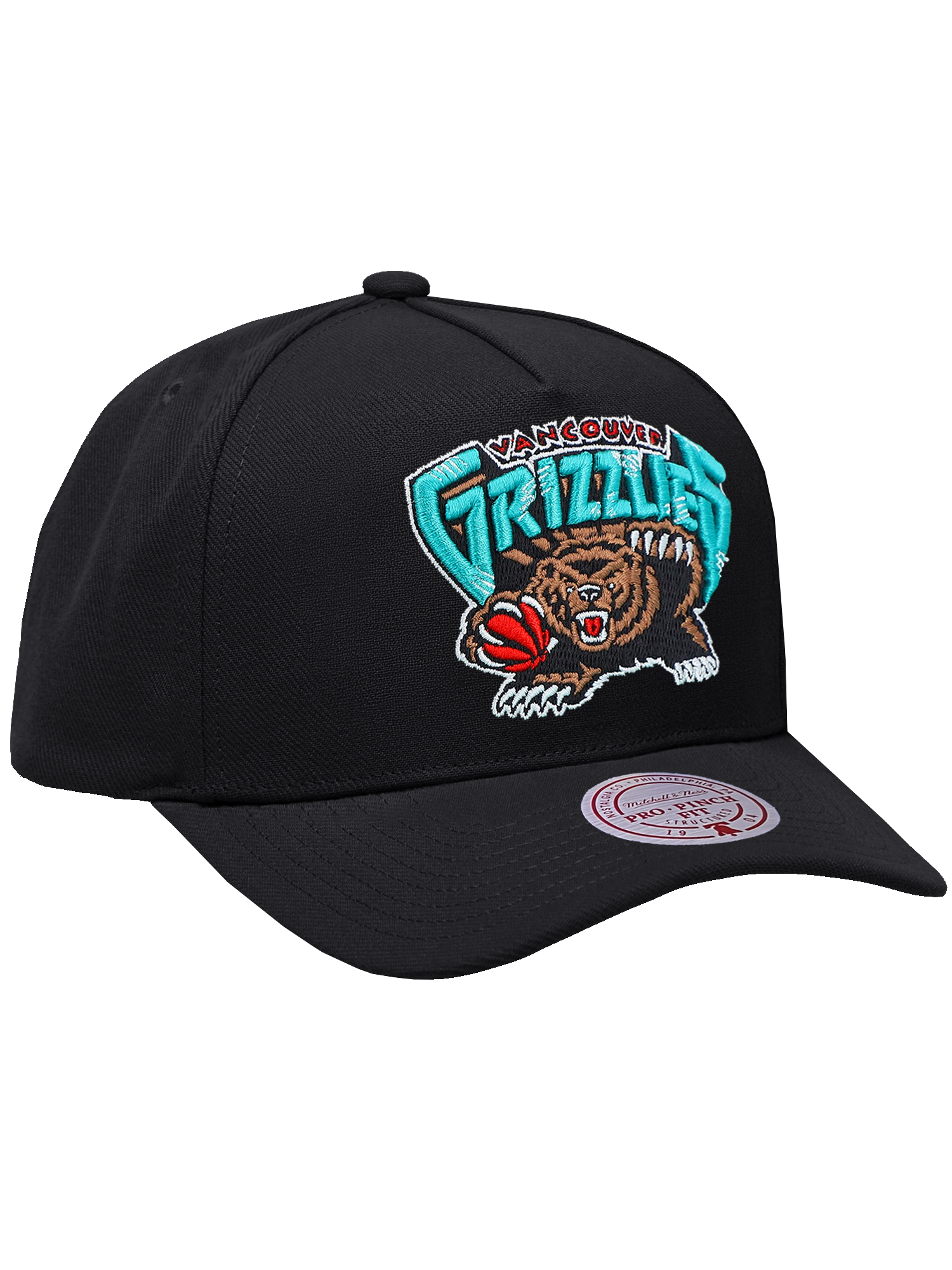 Memphis Grizzlies Mitchell & Ness NBA HWC Pro Pinch Snapback Hat - Black