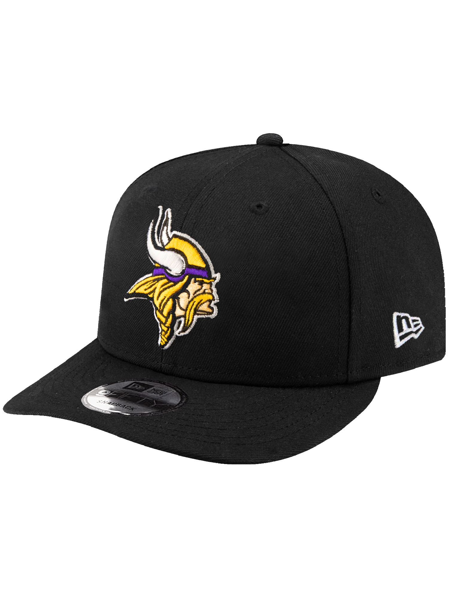 Minnesota Vikings New Era NFL Team 9FIFTY Pre-Curved Snapback Hat - Black