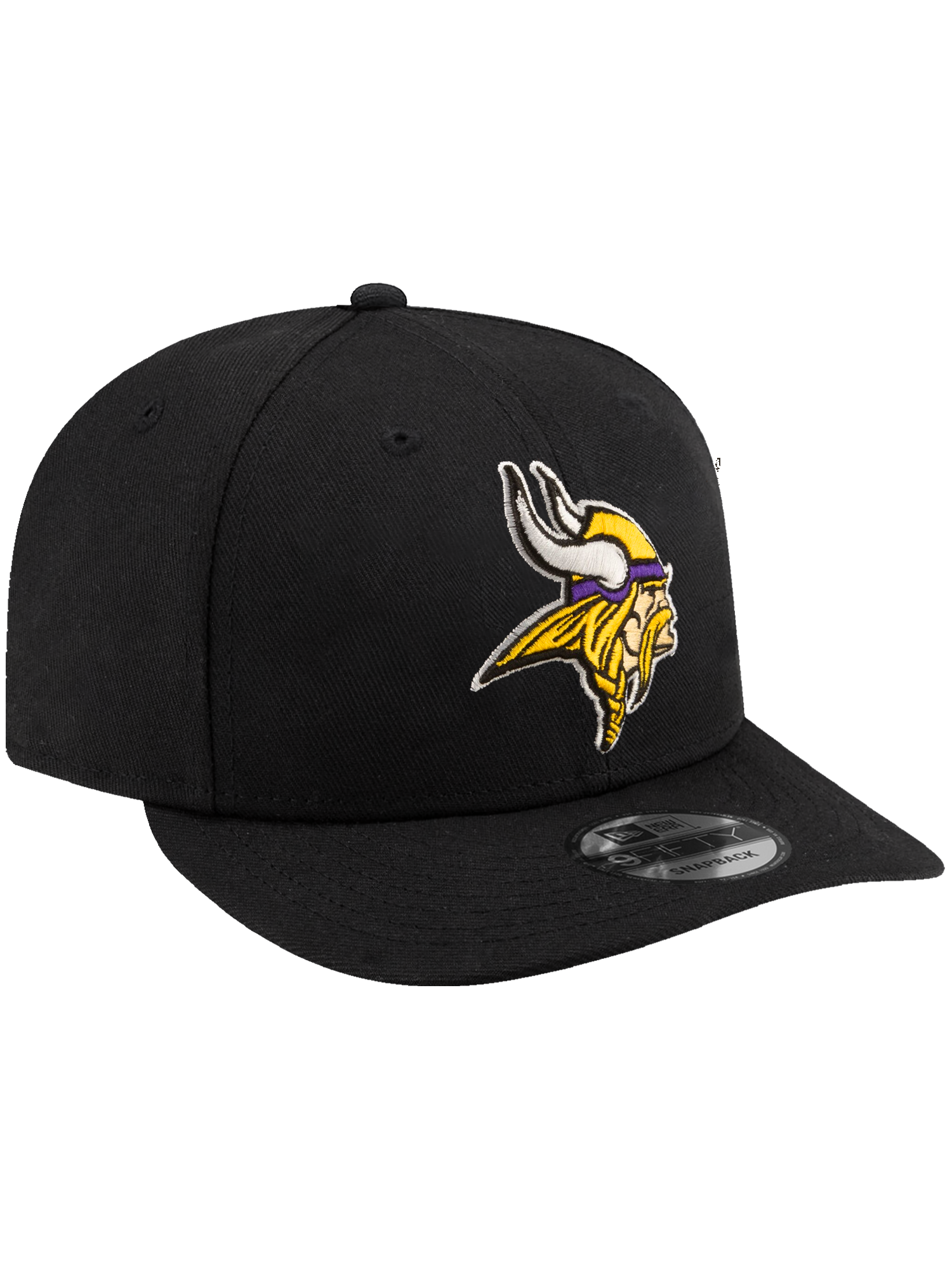 Minnesota Vikings New Era NFL Team 9FIFTY Pre-Curved Snapback Hat - Black