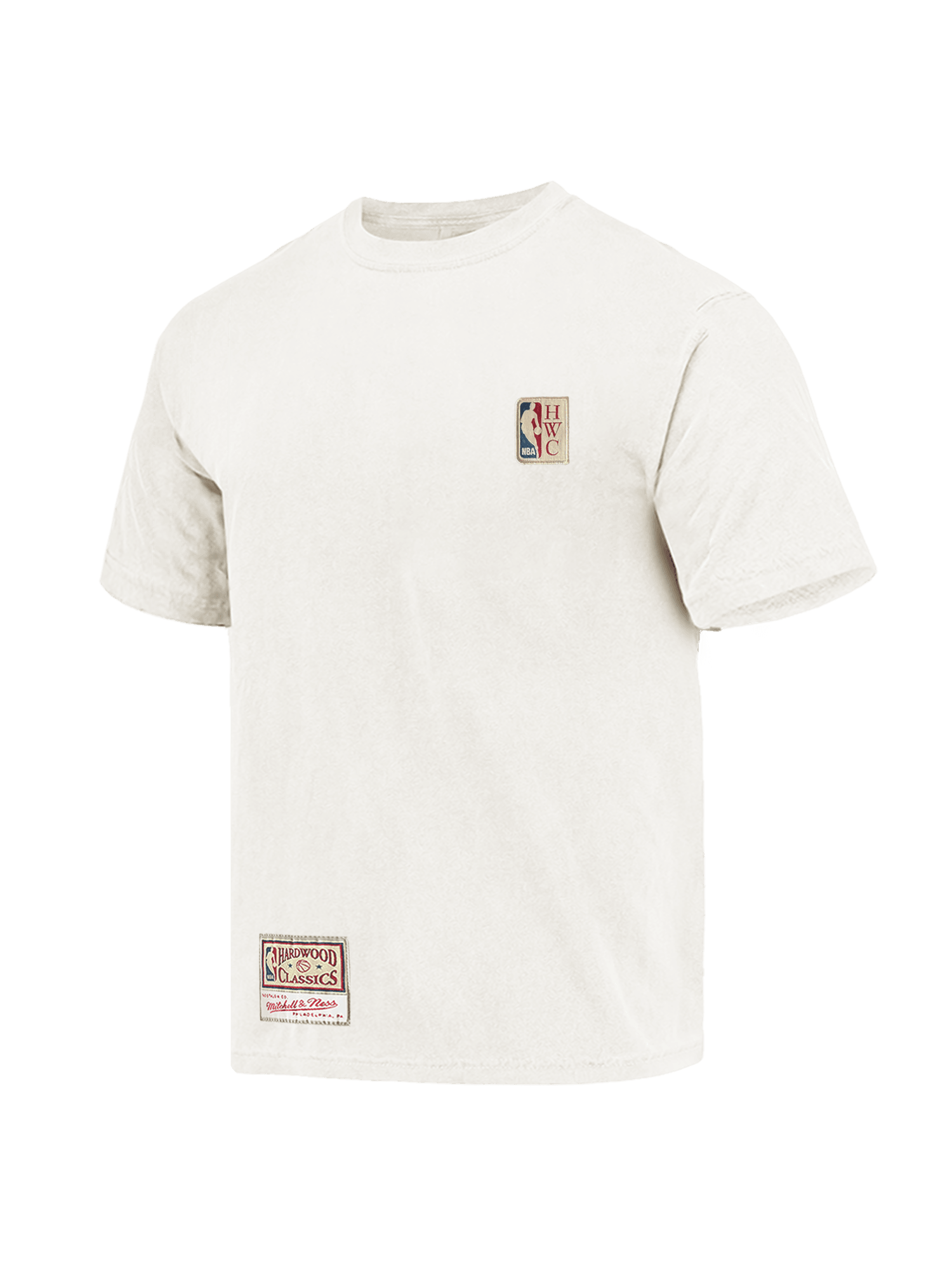 NBA HWC Mitchell & Ness Multi Logo Vintage T-Shirt - Off White