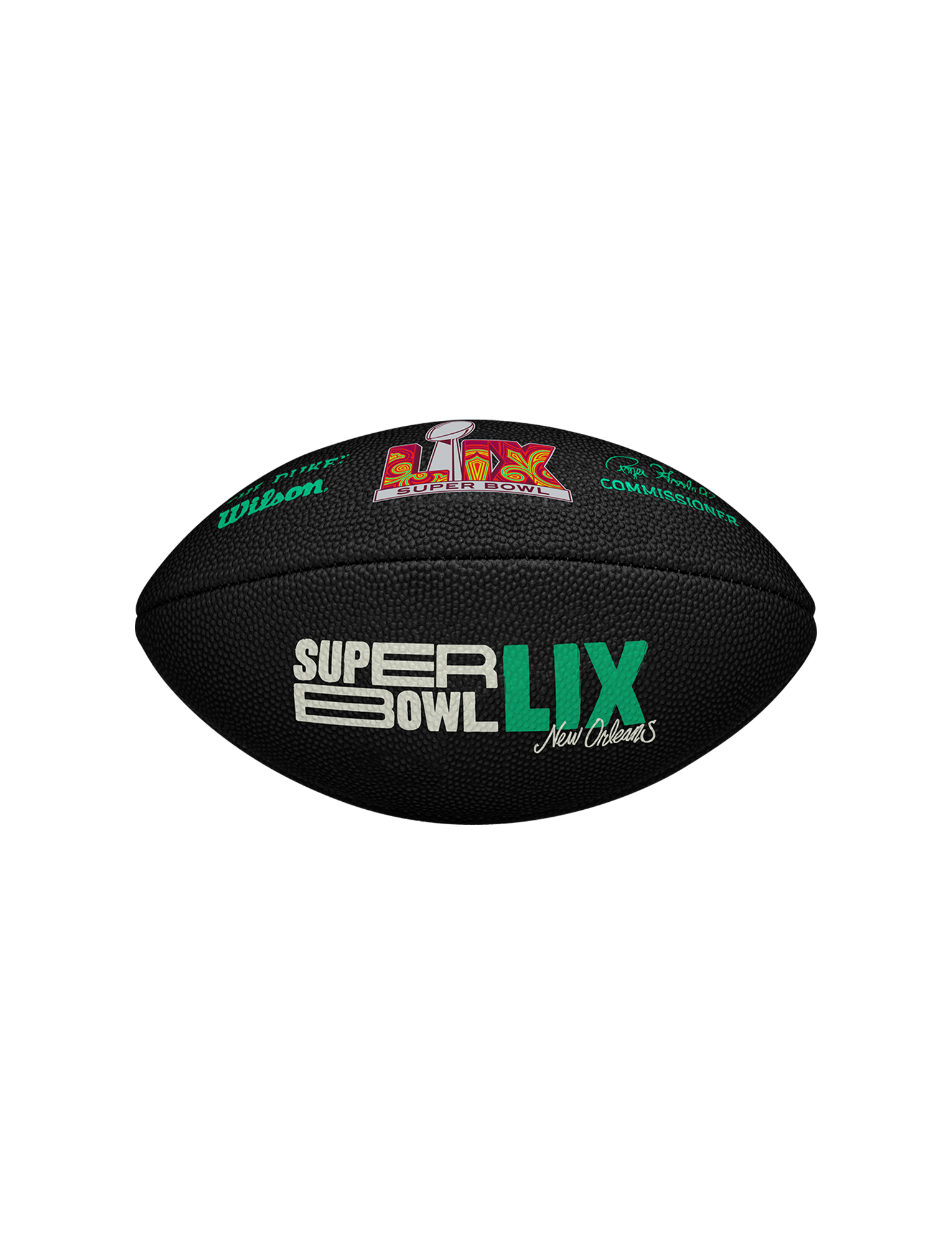 Super Bowl LIX Wilson NFL Mini Size Logo Soft Touch Football - Black