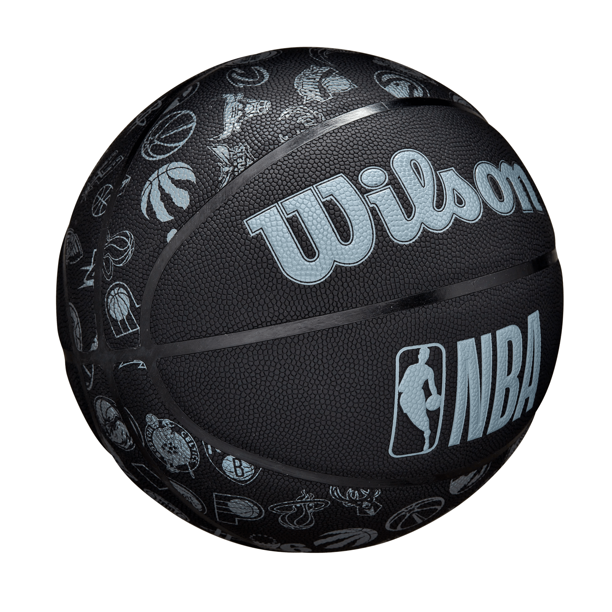 Youths All Team Wilson NBA Full Size Outdoor Basketball Ball - Black