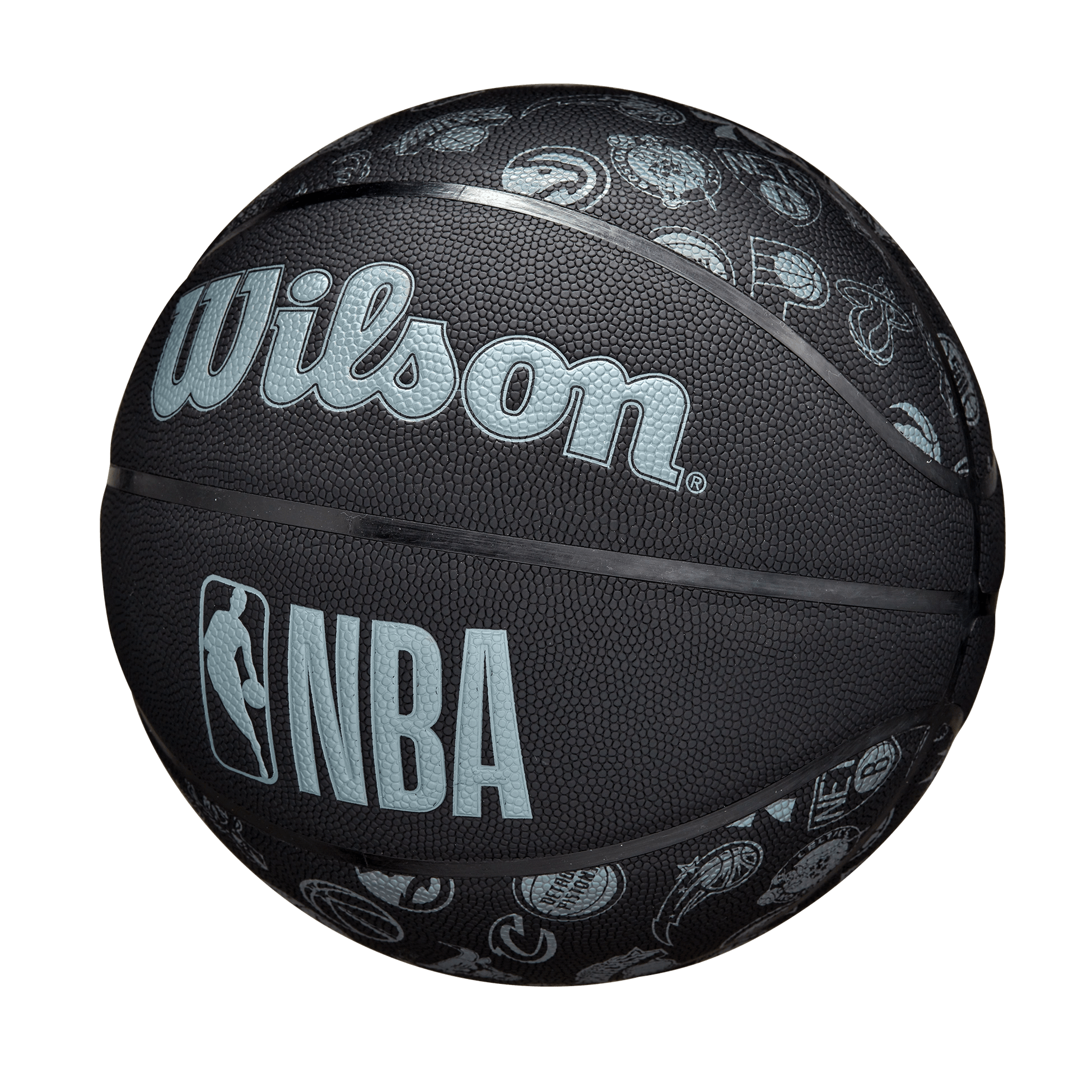 Youths All Team Wilson NBA Full Size Outdoor Basketball Ball - Black