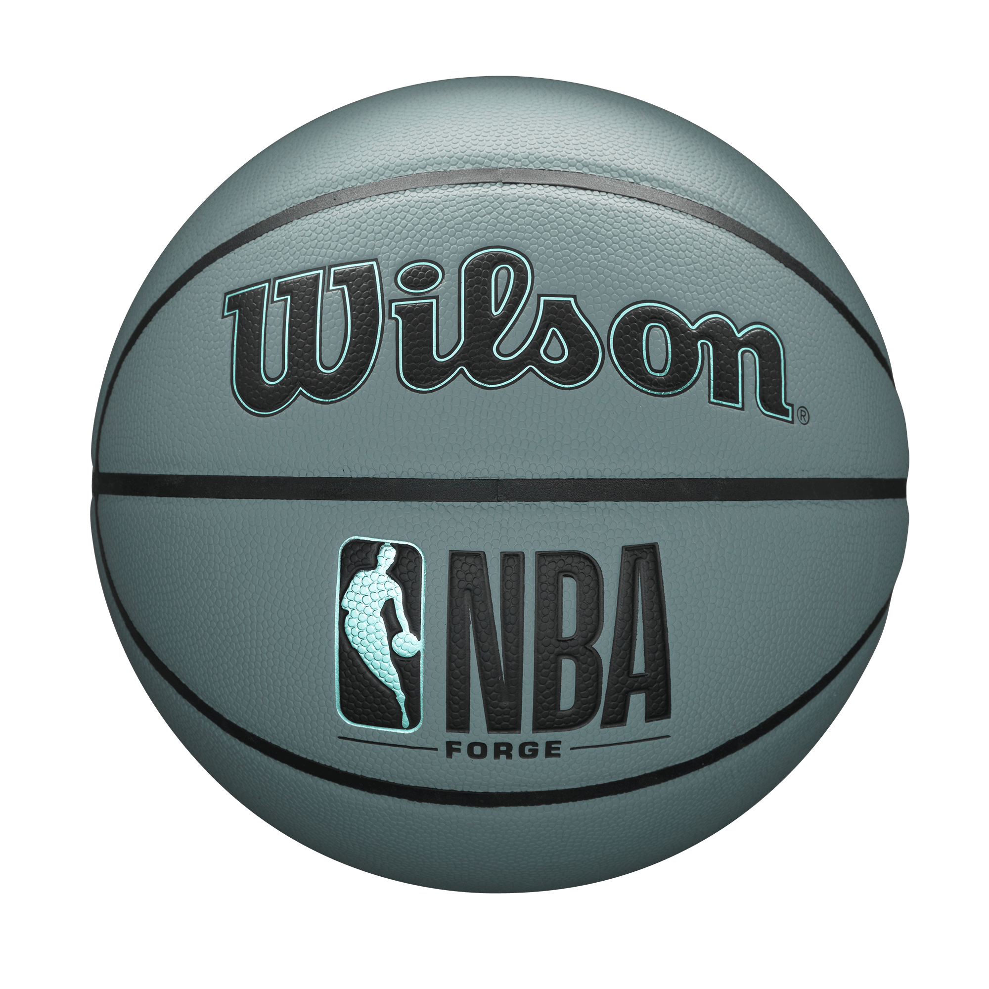 Youths Wilson NBA Forge Size 5 All Surface Basketball Ball - Blue Grey