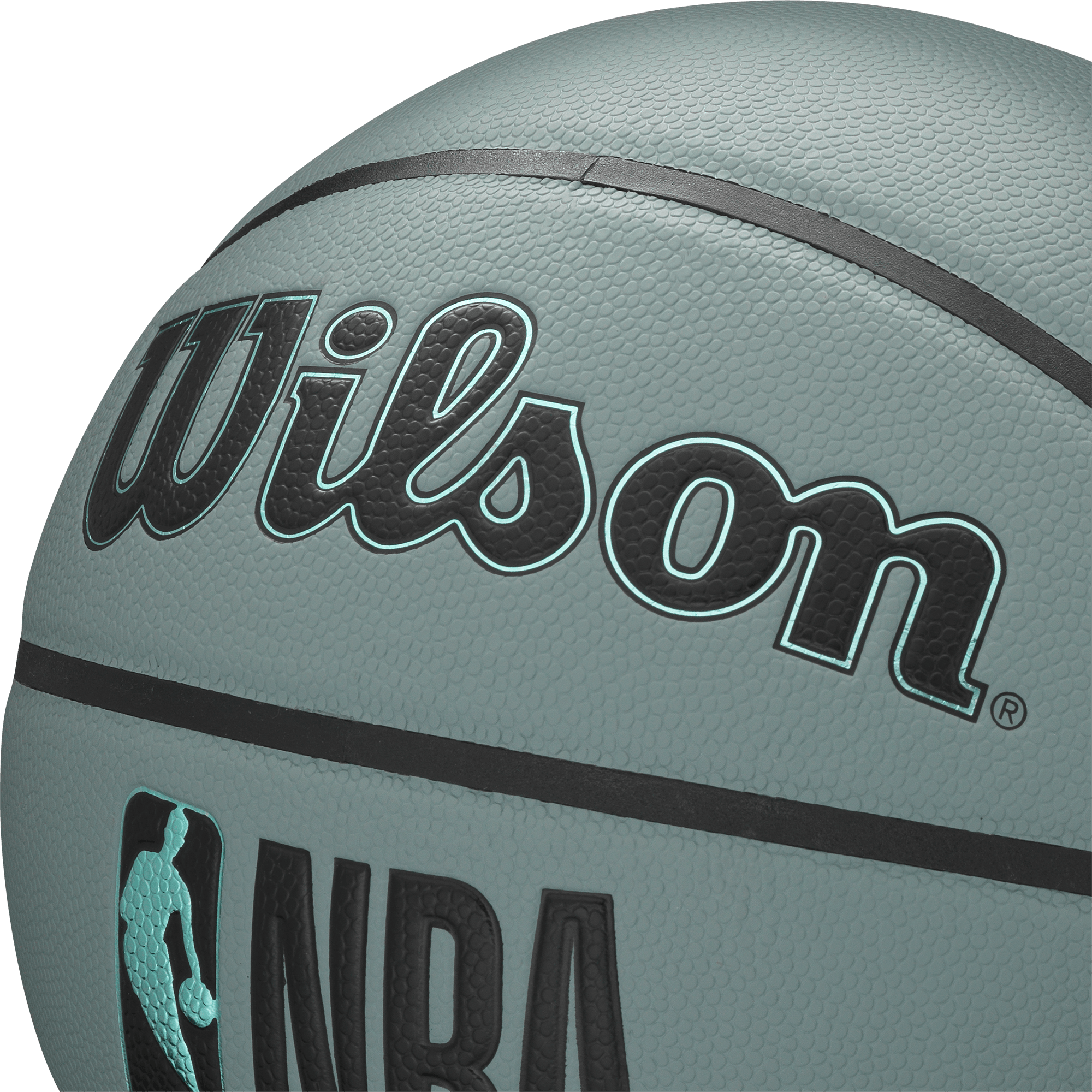 Youths Wilson NBA Forge Size 5 All Surface Basketball Ball - Blue Grey