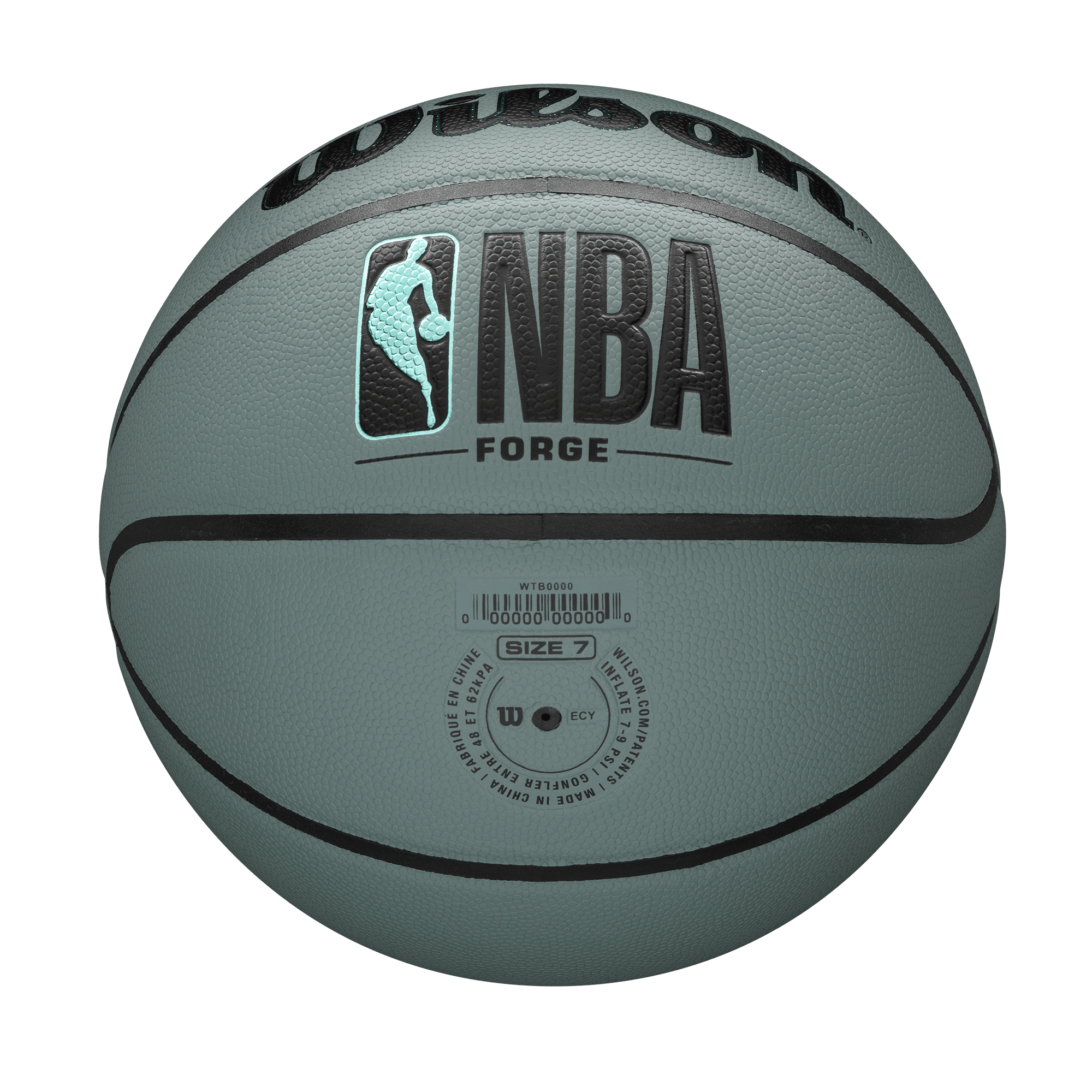 Youths Wilson NBA Forge Size 5 All Surface Basketball Ball - Blue Grey