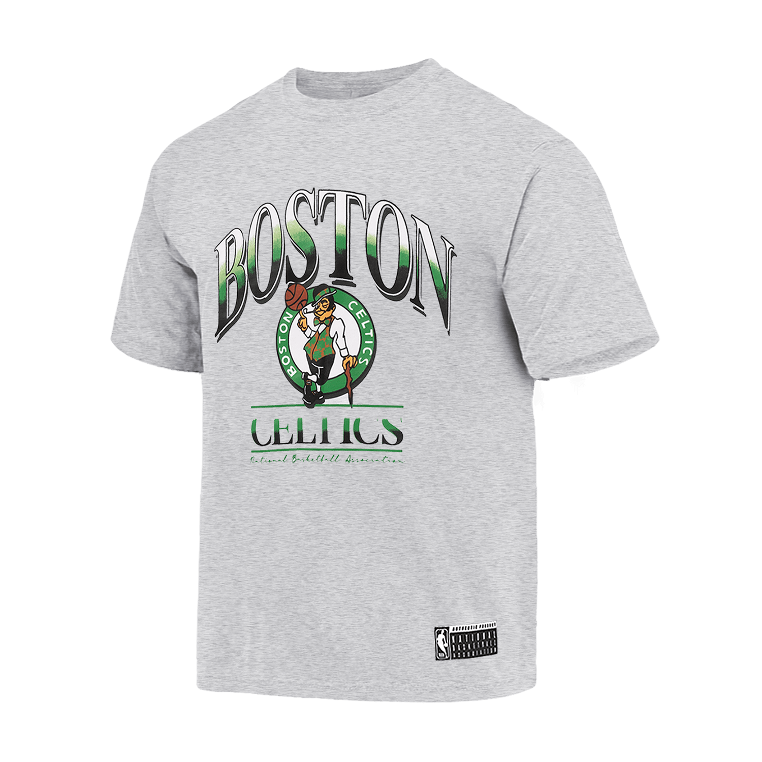 Youths Boston Celtics NBA Essentials Athens Vintage T-Shirt - Silver Marle