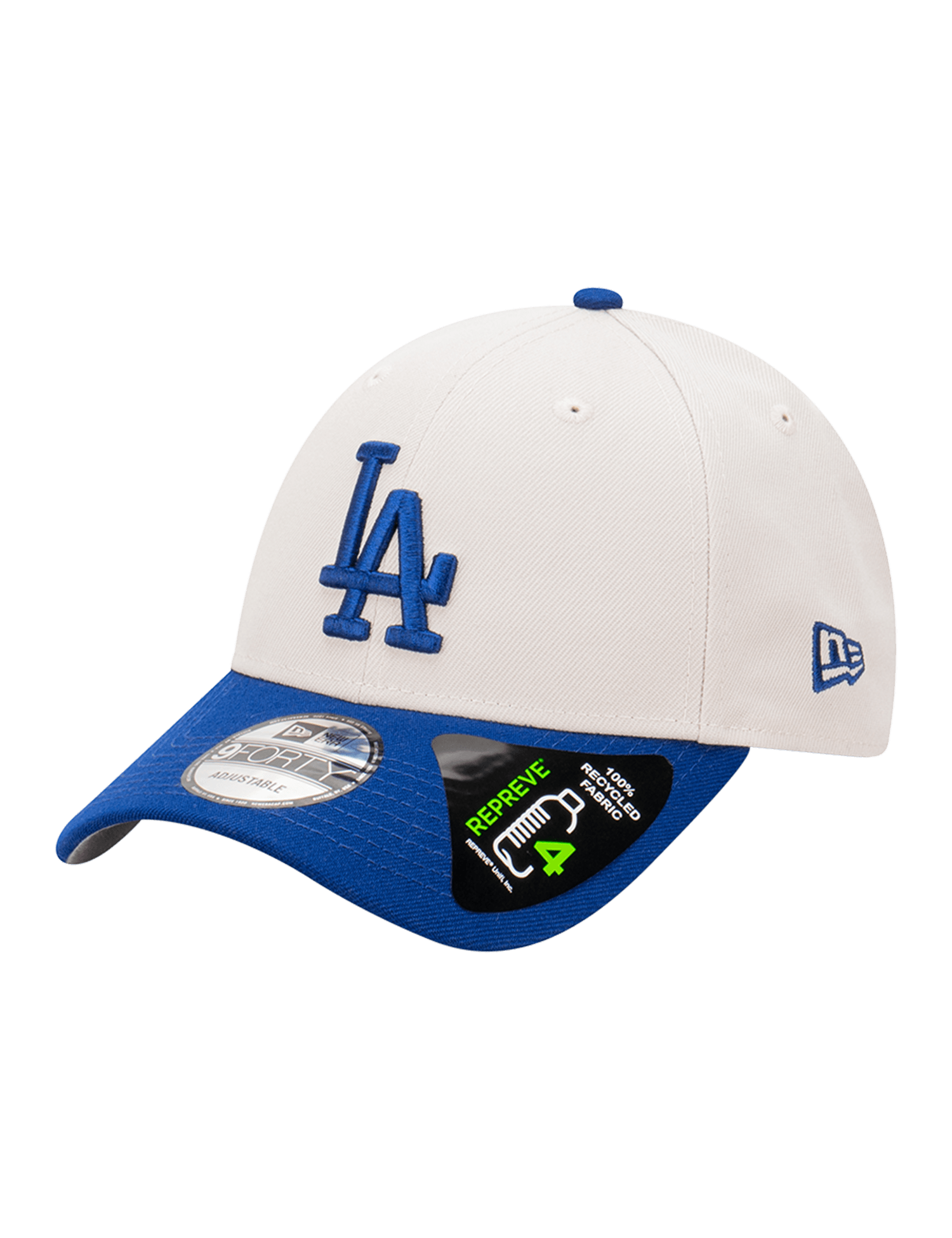 Youths Los Angeles Dodgers New Era MLB Team 2 Tone Repreve 9FORTY Strapback Hat - Stone