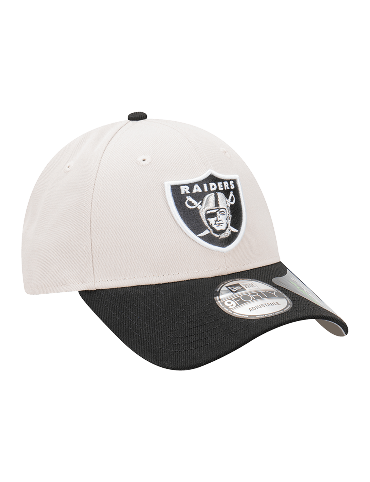 Youths Las Vegas Raiders New Era NFL Team 2 Tone Repreve 9FORTY Strapback Hat - Stone