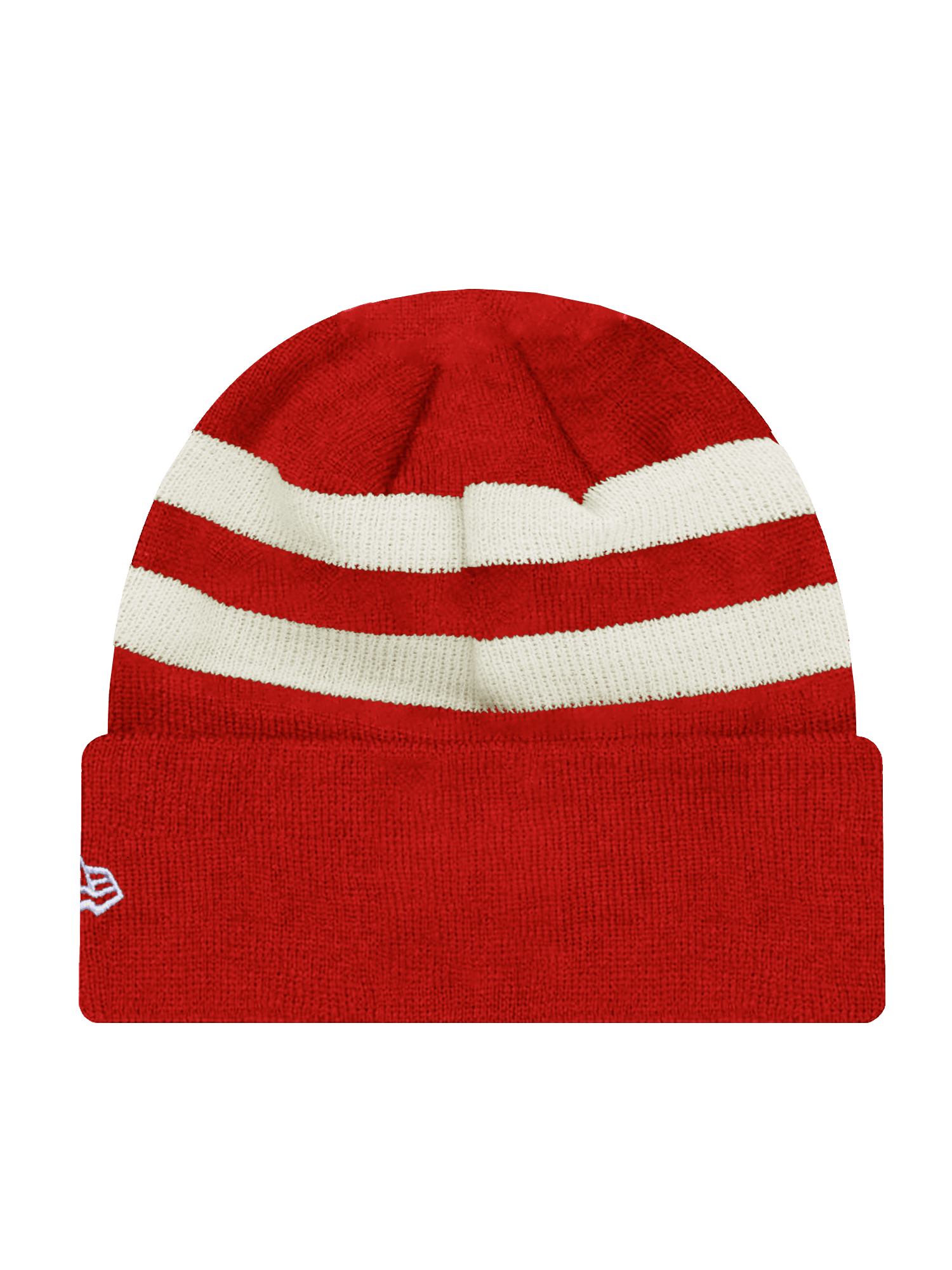 Kansas City Chiefs New Era NFL Ivory Stripe Knit Beanie - Red