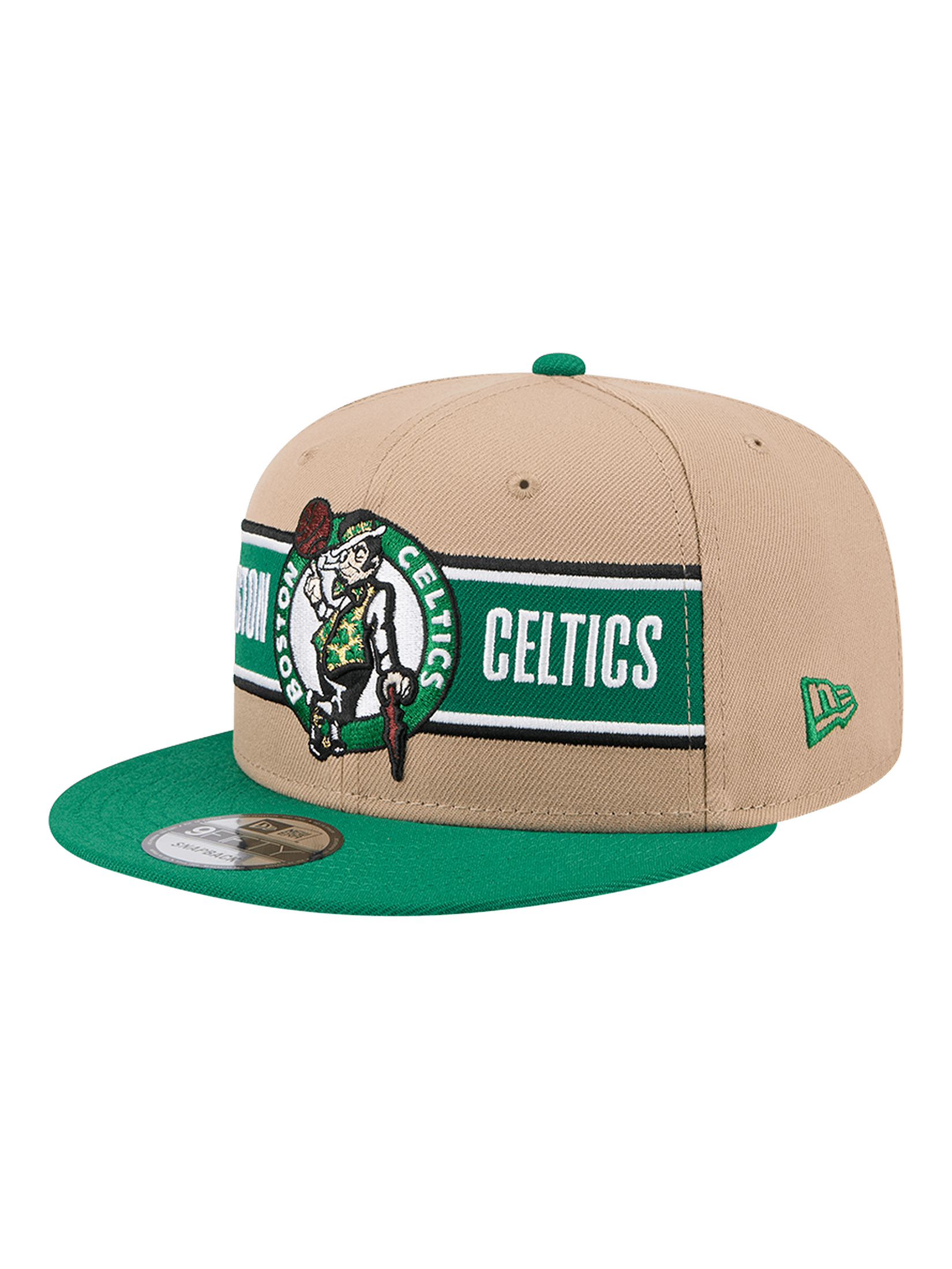 Youths Boston Celtics New Era NBA 24 Draft 9FIFTY Snapback Hat - Tan