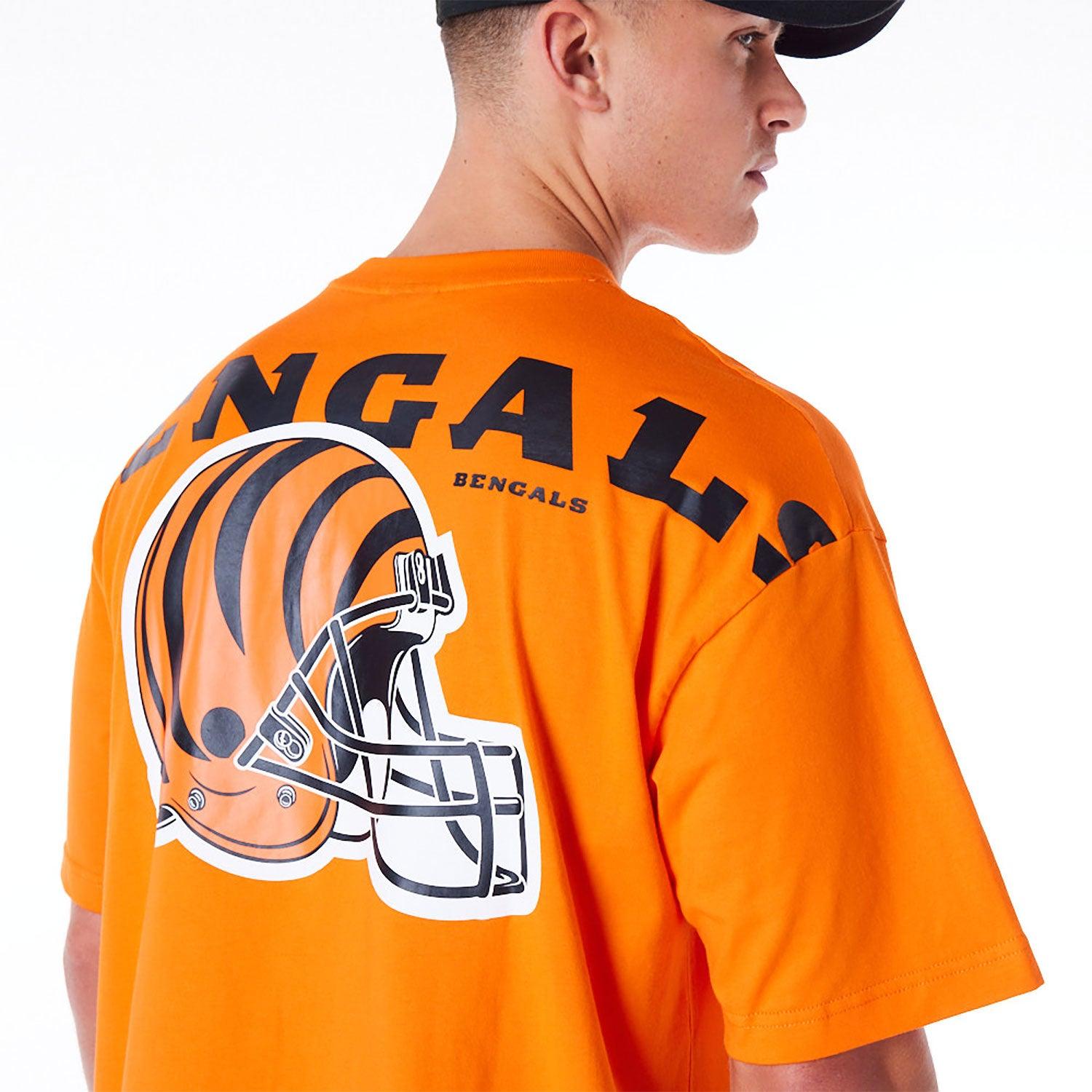 Cincinnati Bengals New Era NFL Logo Select Oversized T-Shirt - Orange