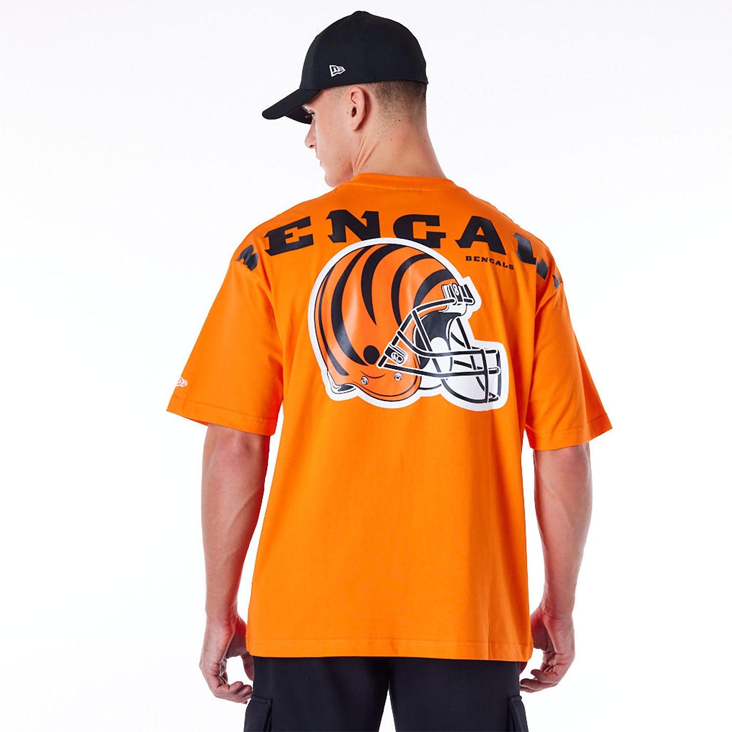 Cincinnati Bengals New Era NFL Logo Select Oversized T-Shirt - Orange