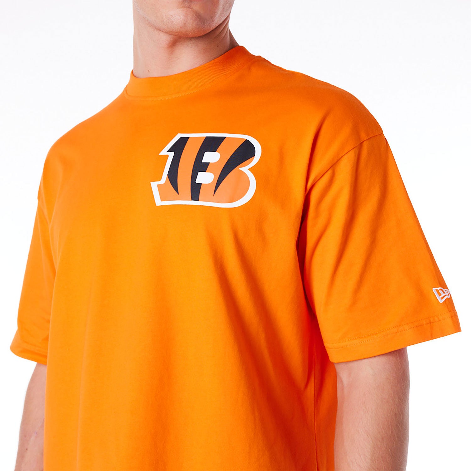 Cincinnati Bengals New Era NFL Logo Select Oversized T-Shirt - Orange