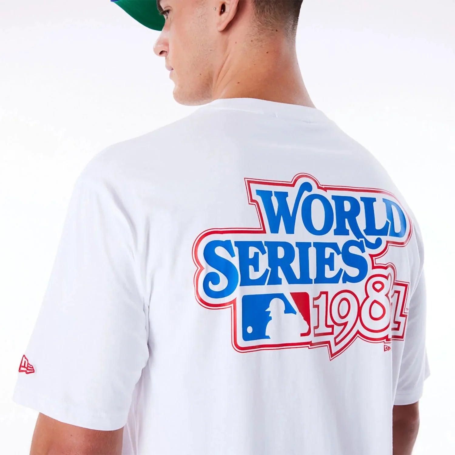 Los Angeles Dodgers New Era MLB 81 World Series Oversized T-Shirt - White