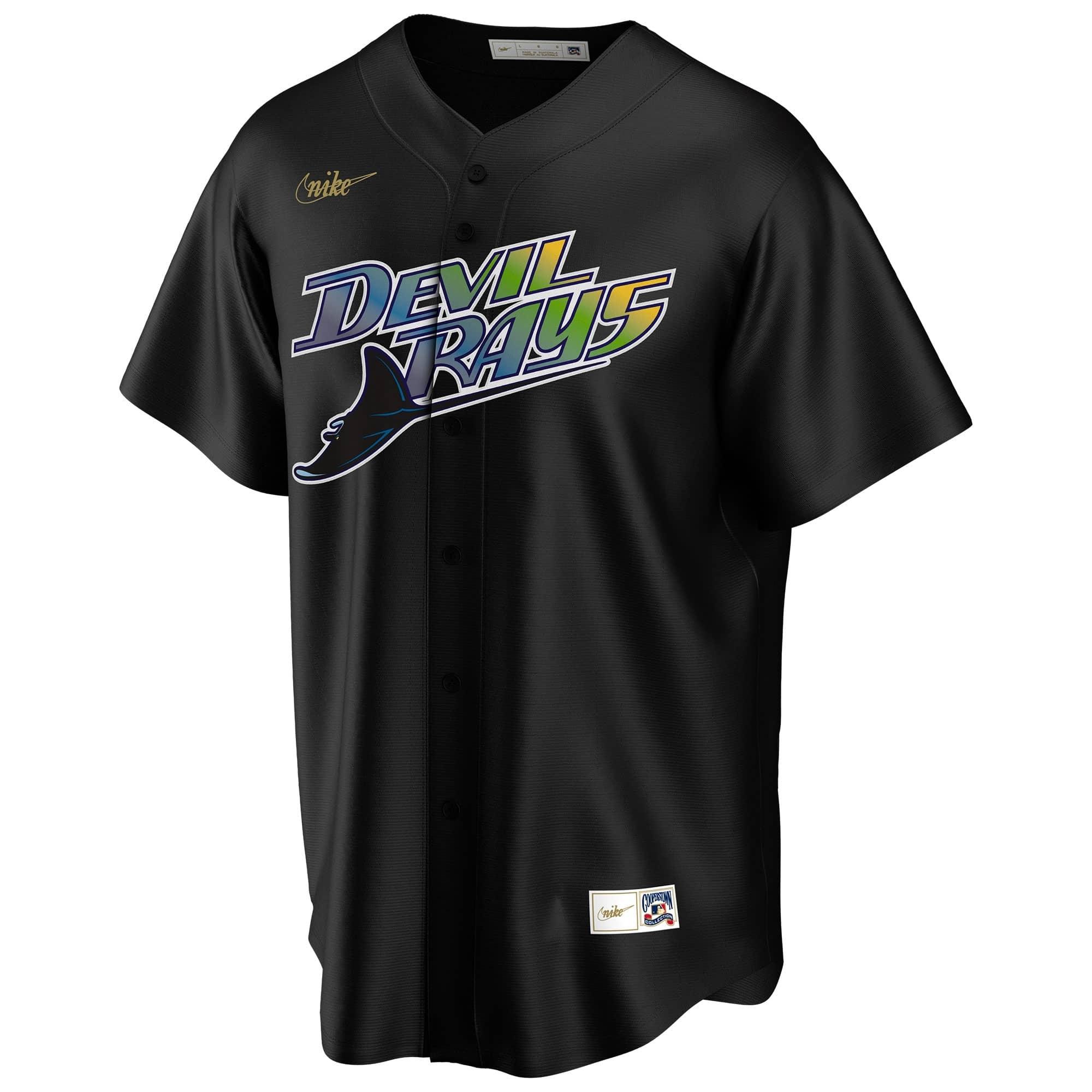 Tampa Bay Rays Nike MLB Cooperstown Replica Jersey - Black