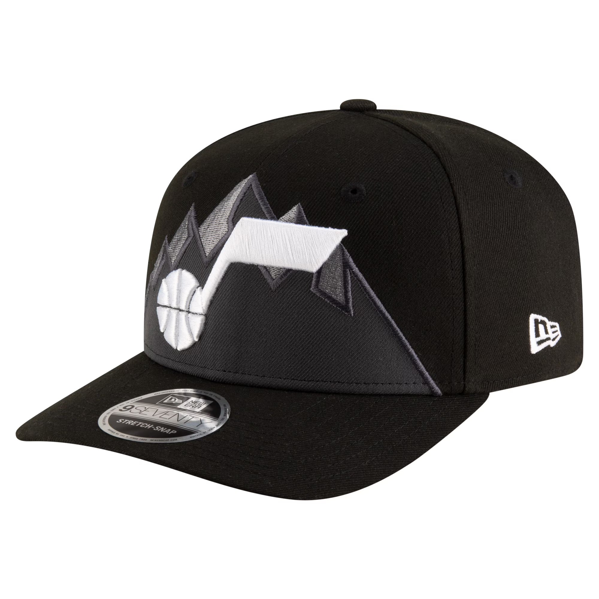 Utah Jazz New Era NBA Statement 9SEVENTY Stretch Snapback Hat - Black