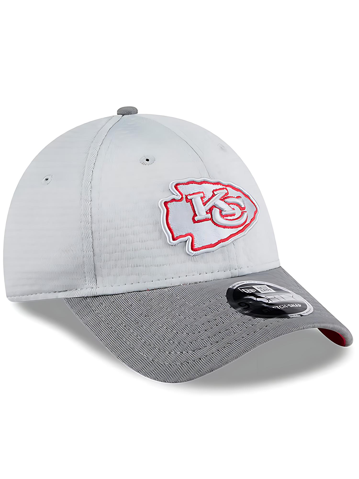 Kansas City Chiefs New Era NFL 24 Training 9FORTY Stretch-Snapback Hat - Grey