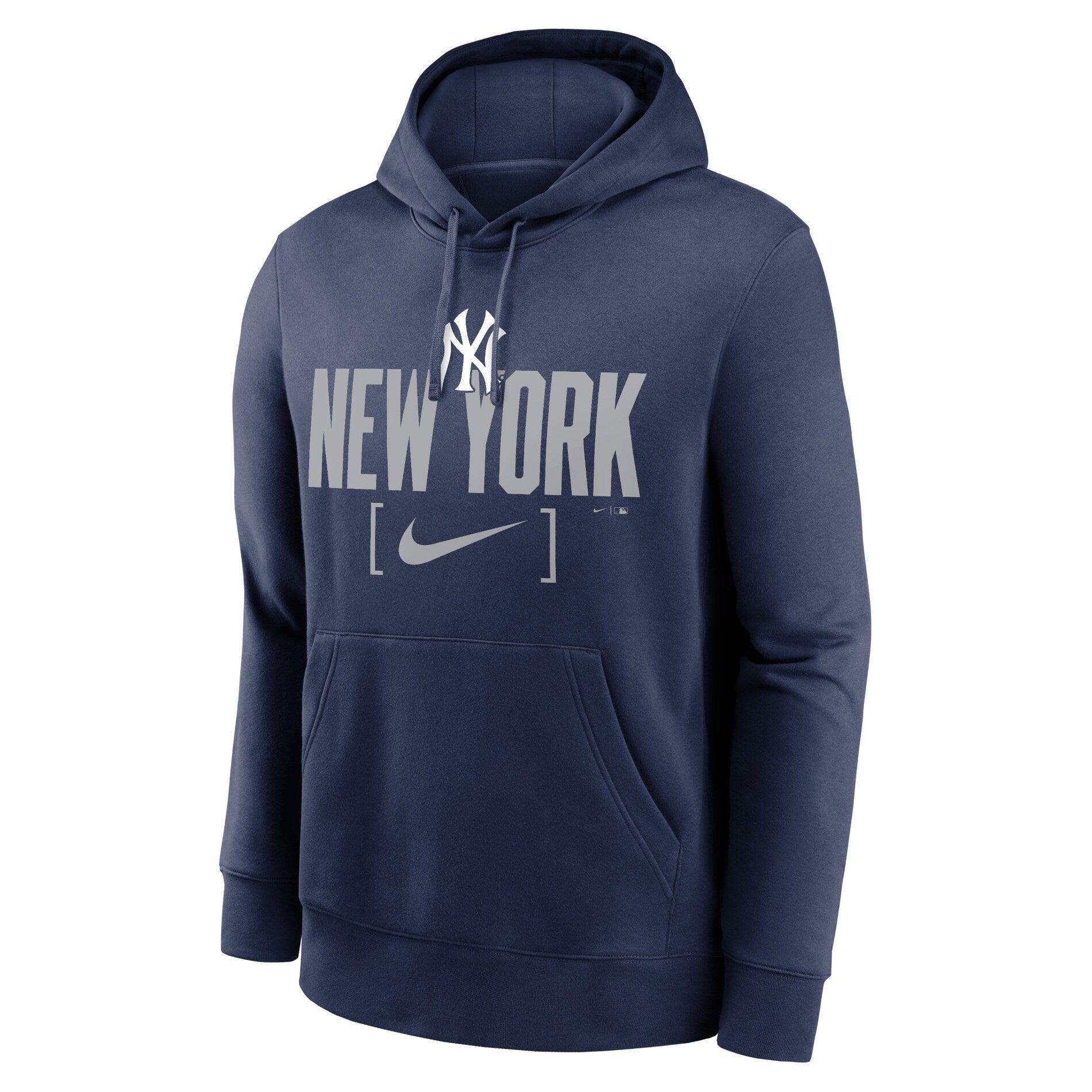 New York Yankees Nike MLB Club Slack Fleece Hoodie Jumper - Navy