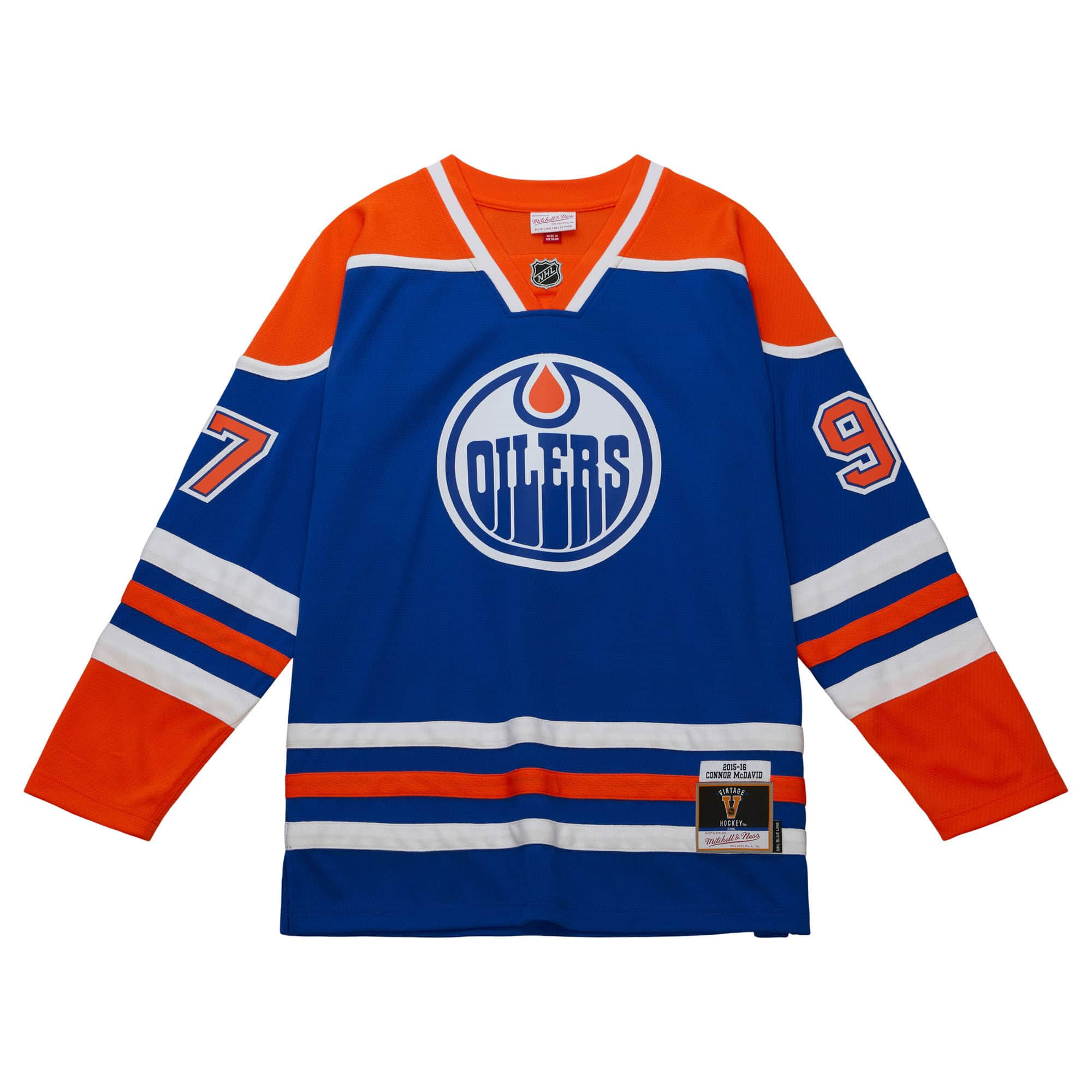 Connor McDavid Edmonton Oilers Mitchell & Ness NHL 15-16 Blue Line Jersey