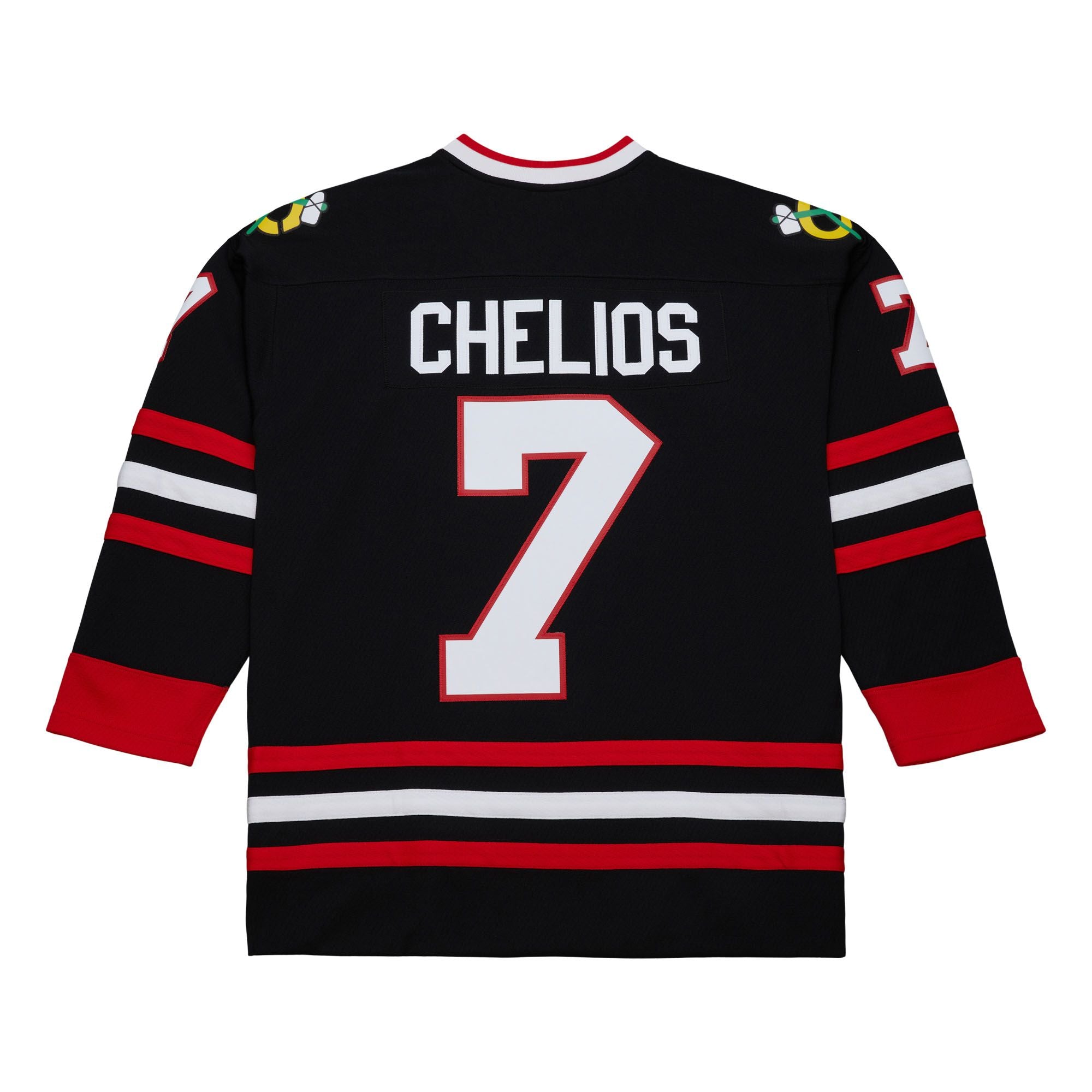 Chris Chelios Chicago Blackhawks Mitchell & Ness NHL 97/98 Blue Line Jersey - Black