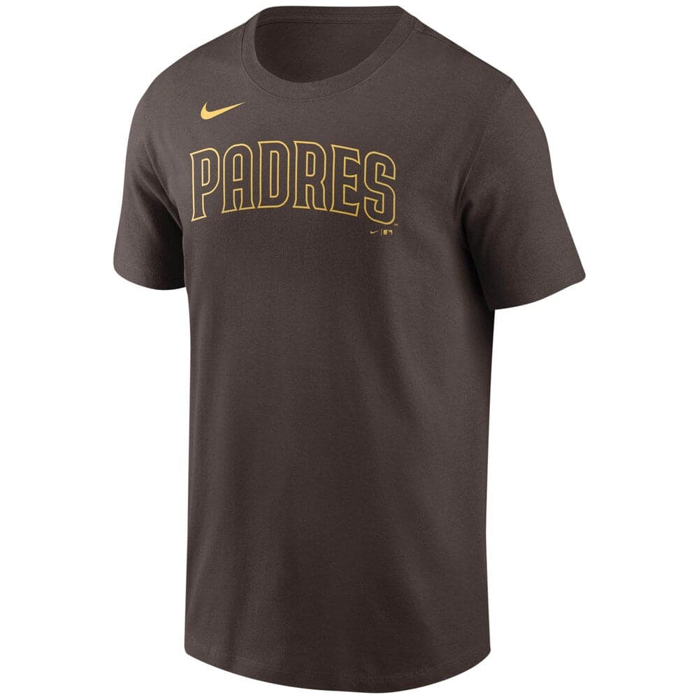 San Diego Padres Nike MLB Team Wordmark T-Shirt - Brown