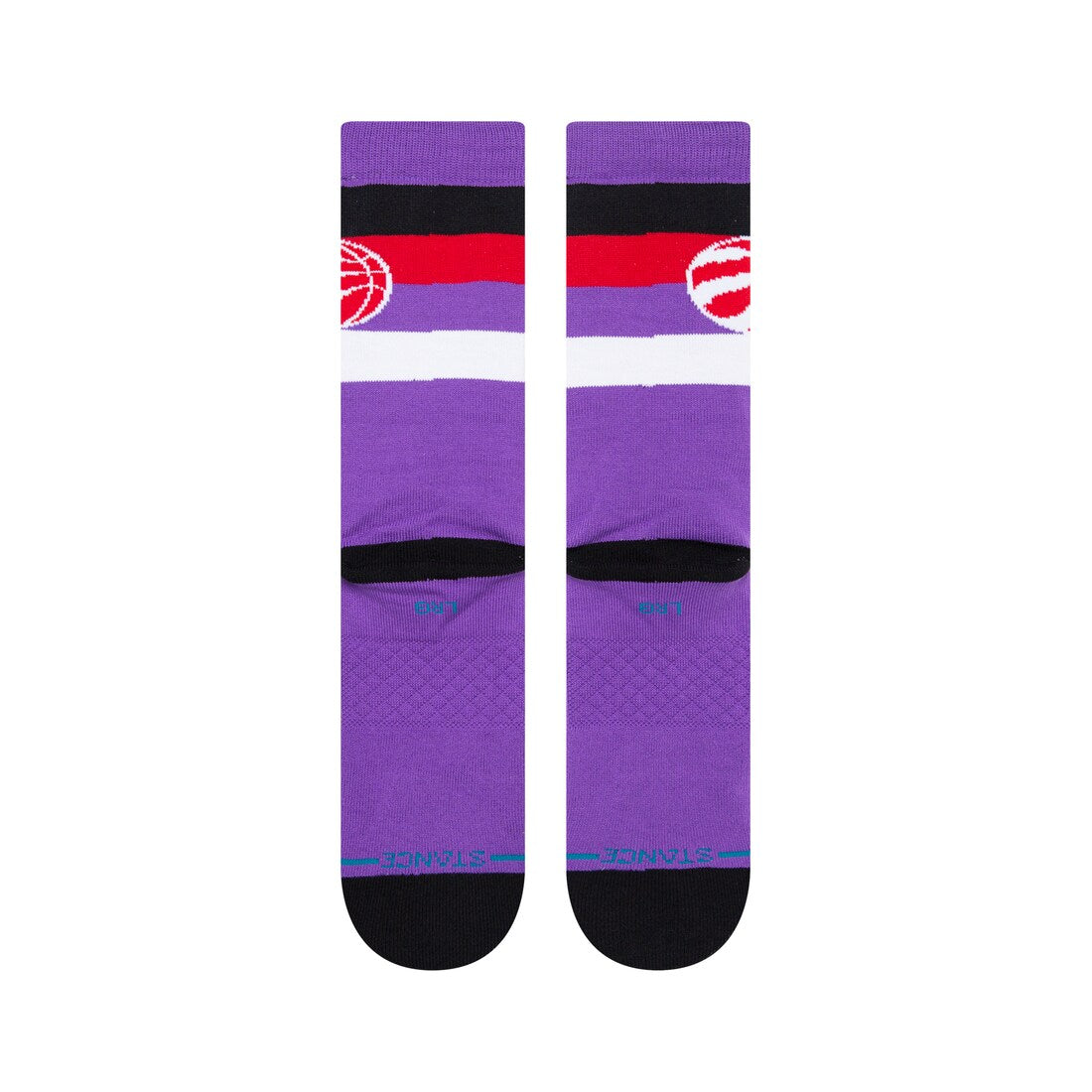 Toronto Raptors Stance NBA Team Stripe Crew Socks - Purple