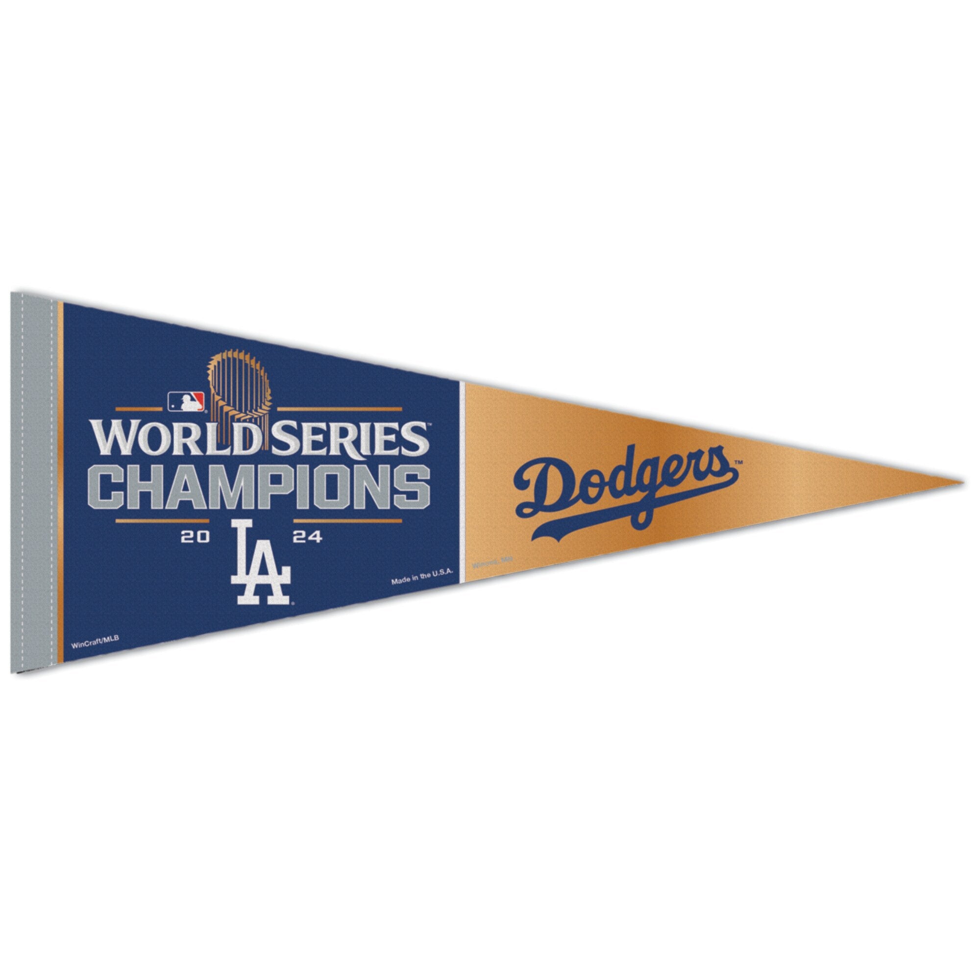 Los Angeles Dodgers Wincraft MLB 24 Champs 12 x 30" On-Field Premium Pennant