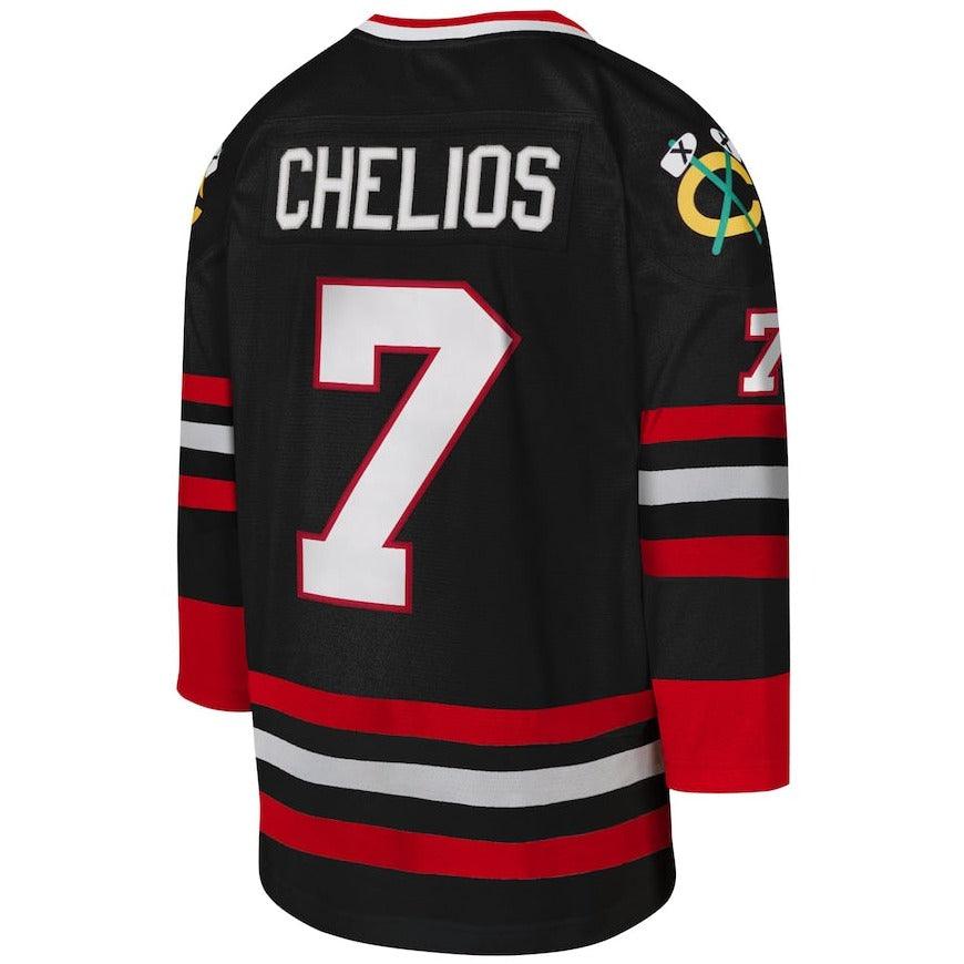 Chris Chelios Chicago Blackhawks Mitchell & Ness NHL 97/98 Blue Line Jersey - Black