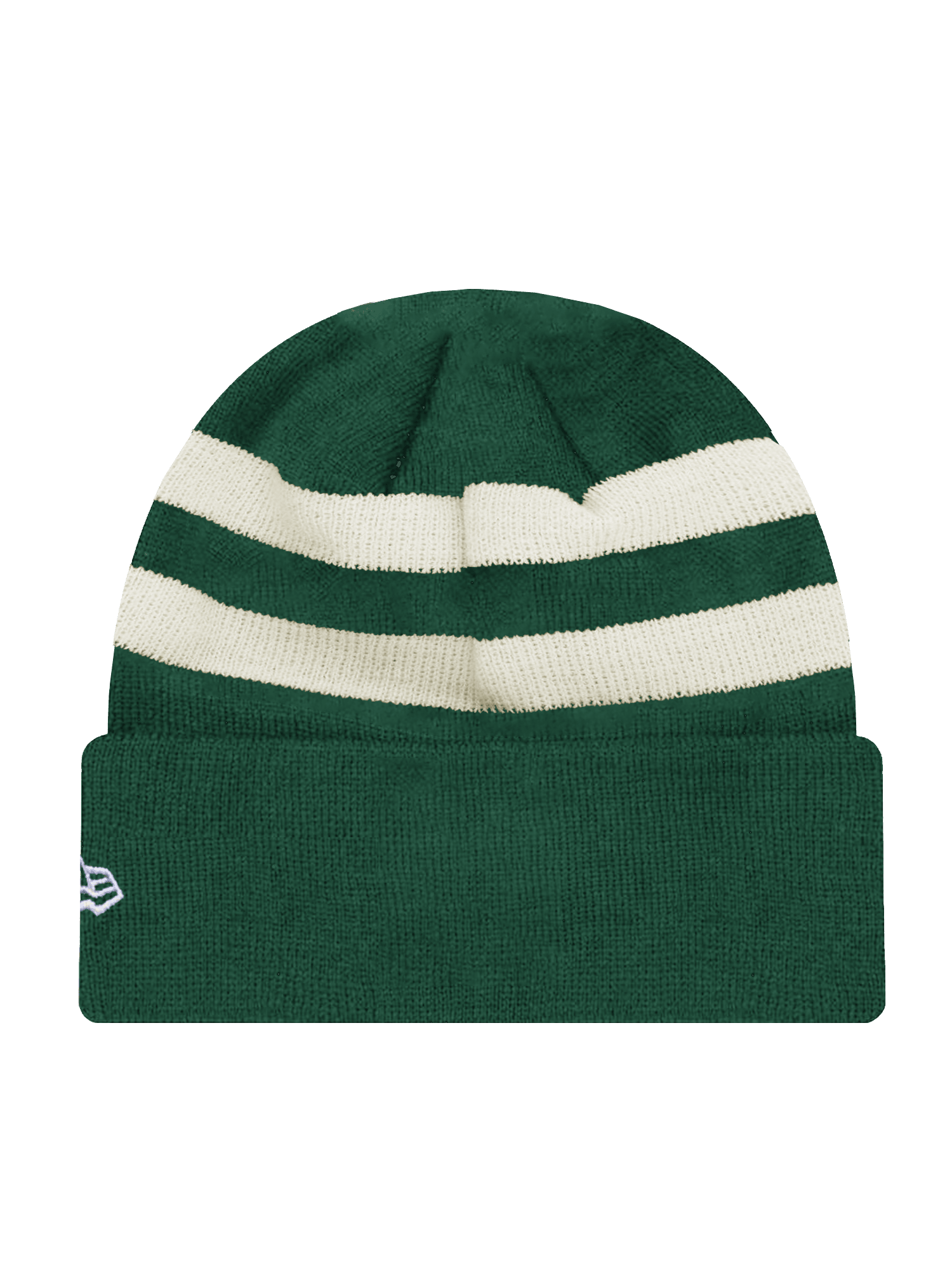 Green Bay Packers New Era NFL Ivory Stripe Knit Beanie - Green