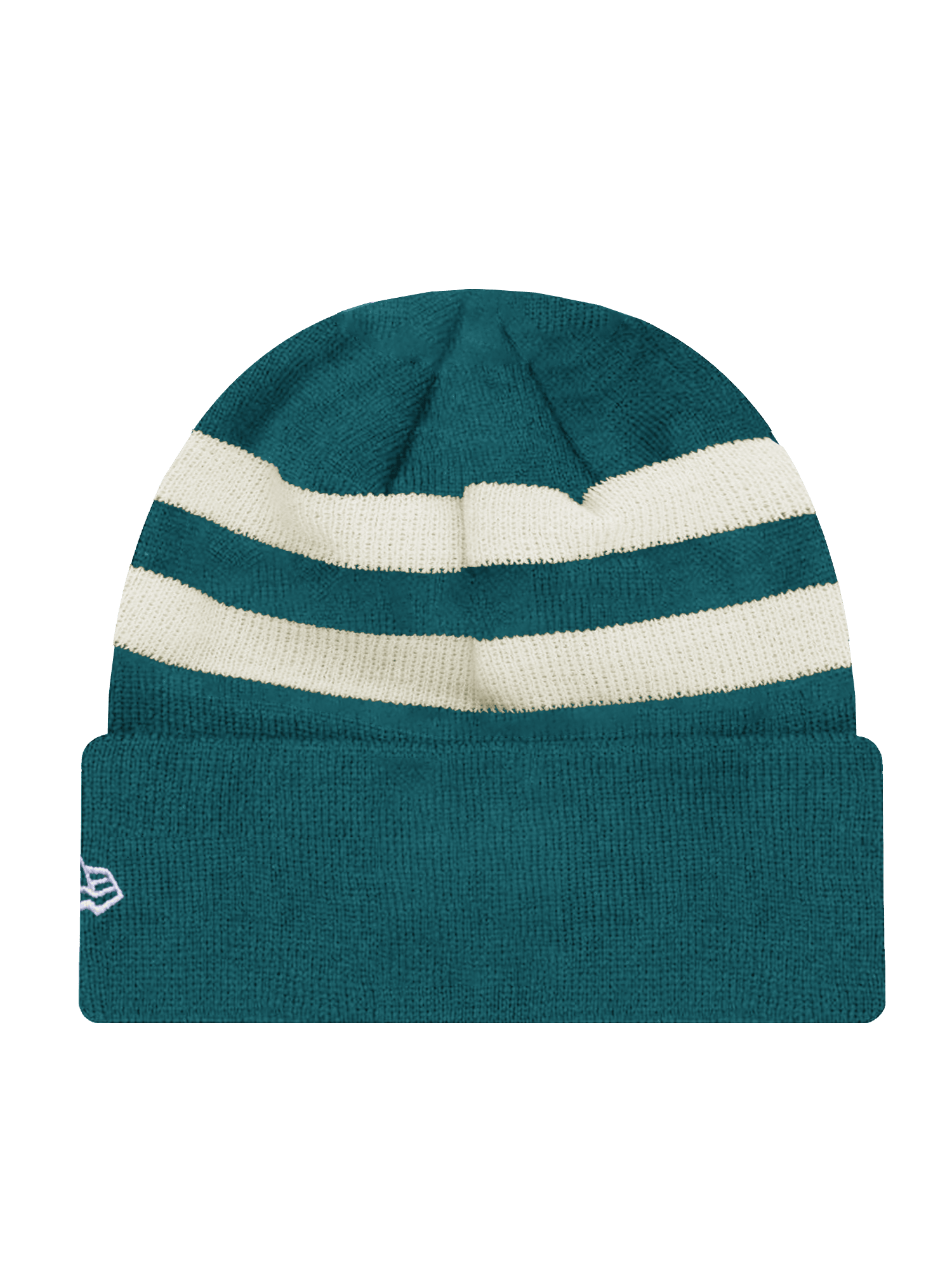 Philadelphia Eagles New Era NFL Ivory Stripe Knit Beanie - Green