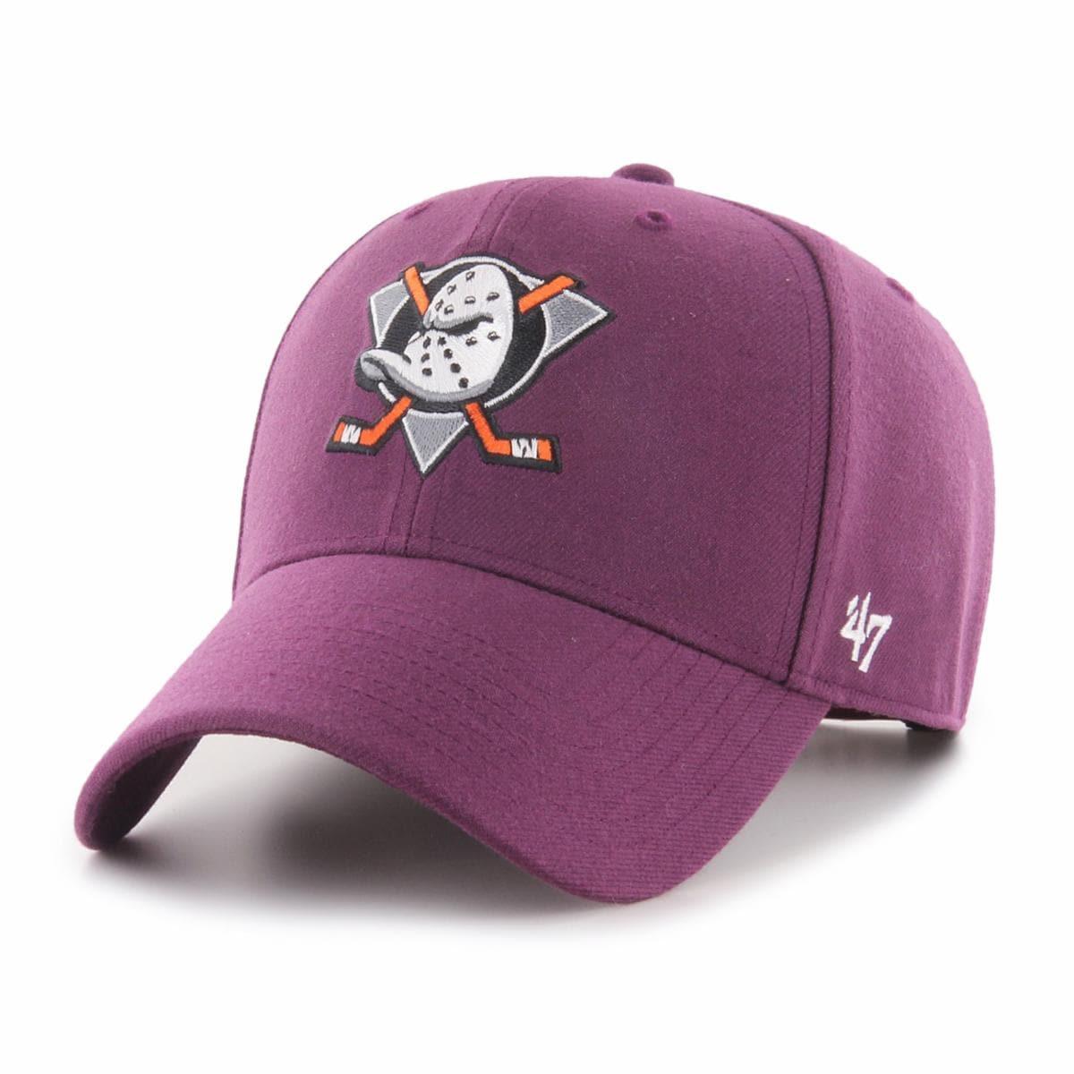 Anaheim Mighty Ducks '47 NHL Team MVP Curve Snapback Hat - Plum