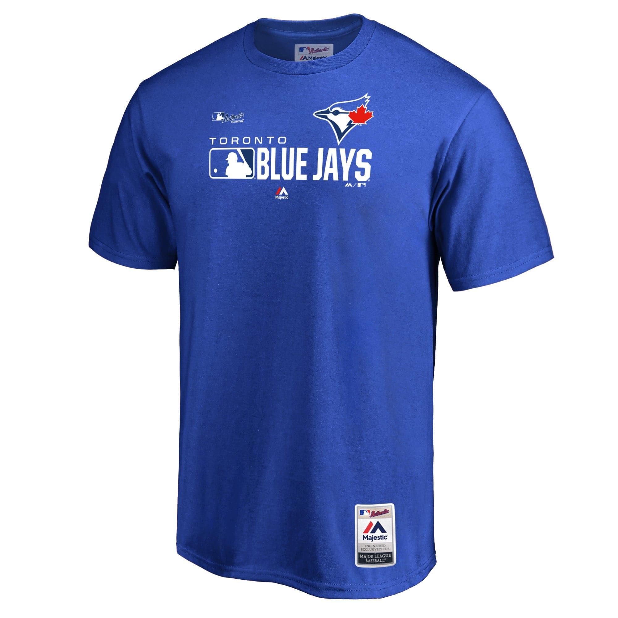 Toronto Blue Jays Majestic MLB AC On-Field Distinction T-Shirt - Blue