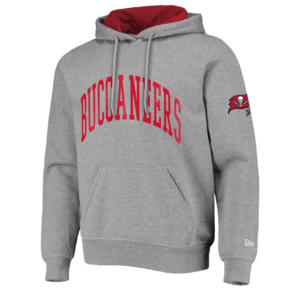 Tampa Bay Buccaneers New Era NFL Block Arch Hoodie Jumper - Heather Grey