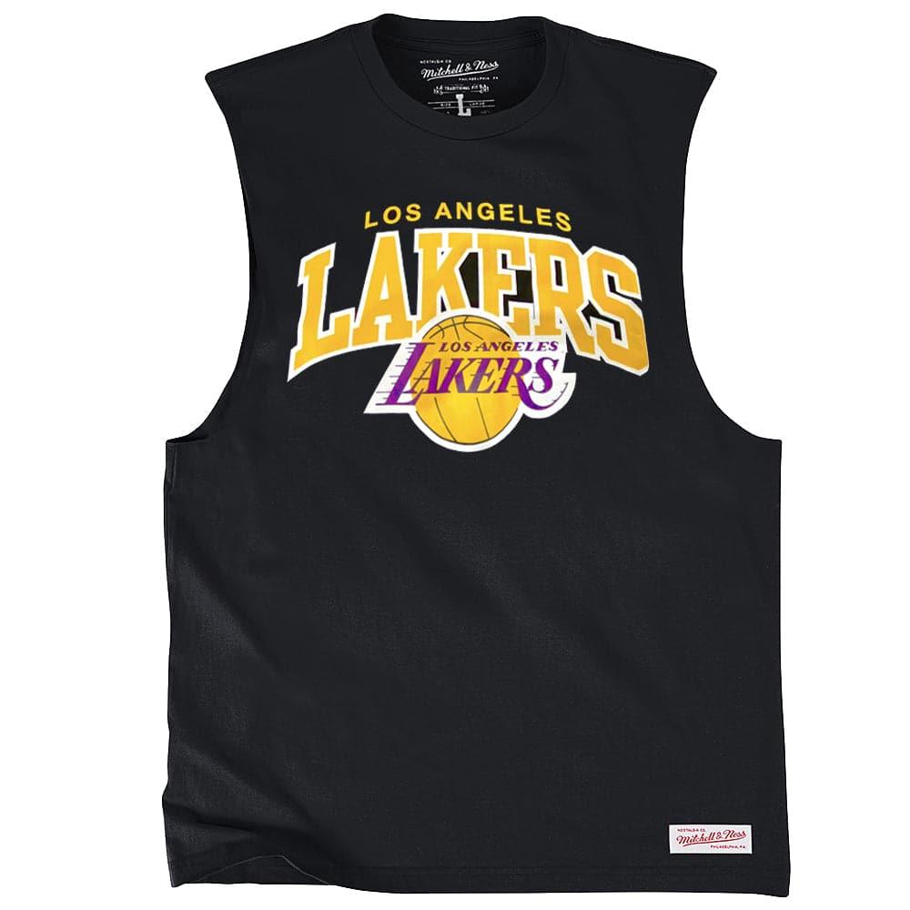 Los Angeles Lakers Mitchell & Ness NBA Arch Muscle T-Shirt - Black