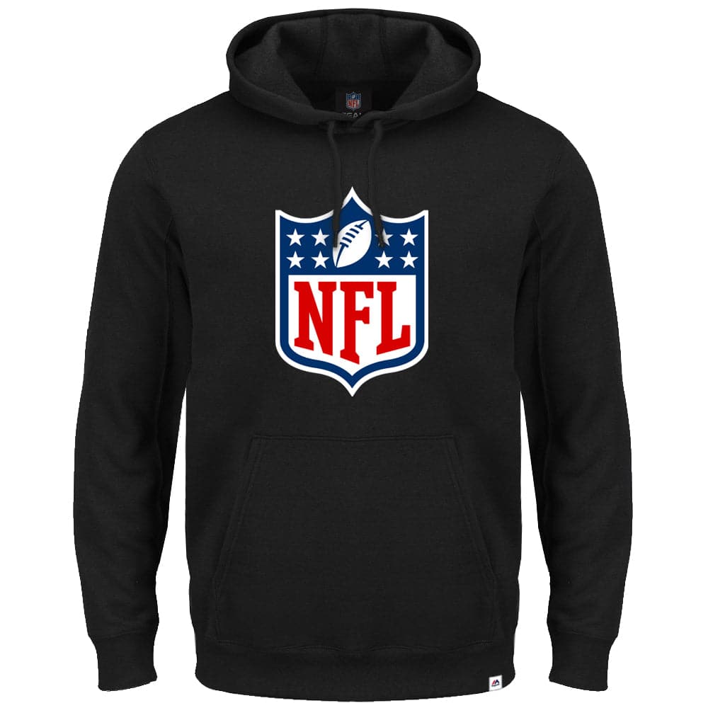 NFL Shield Logo Majestic League Hoodie Jumper - Black