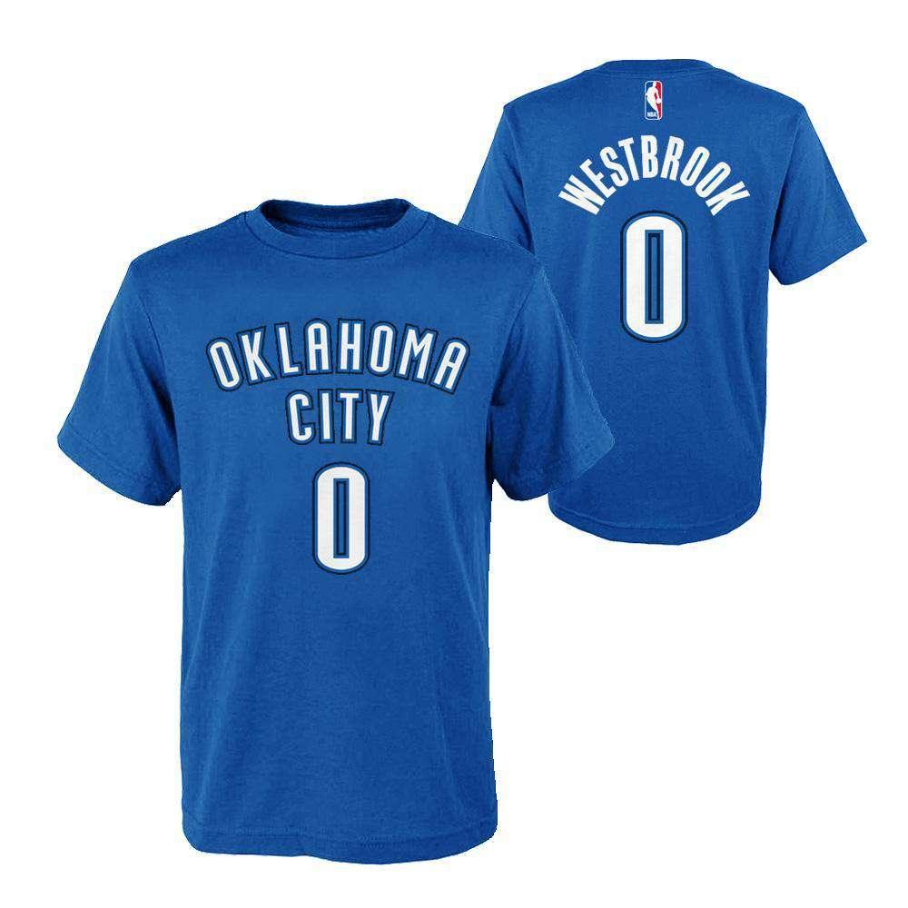 Youths Russell Westbrook OKC Thunder Outerstuff NBA Player T-Shirt - Blue