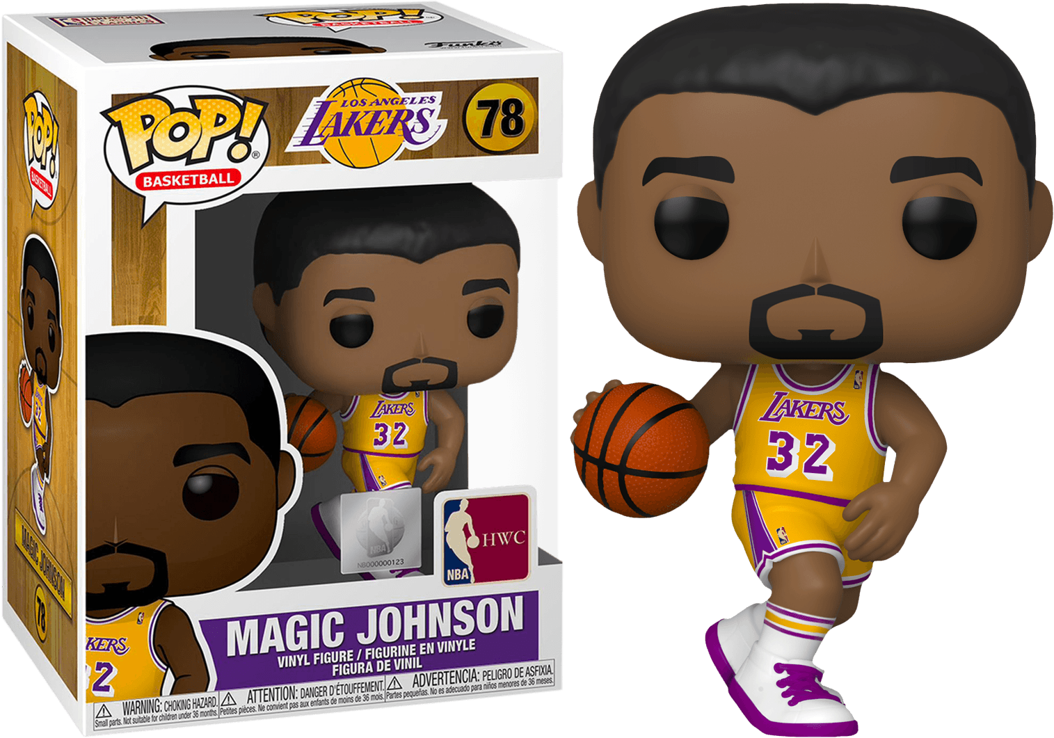 Magic Johnson Los Angeles Lakers NBA Funko Legends Pop Vinyl 3.75" Figure - Gold