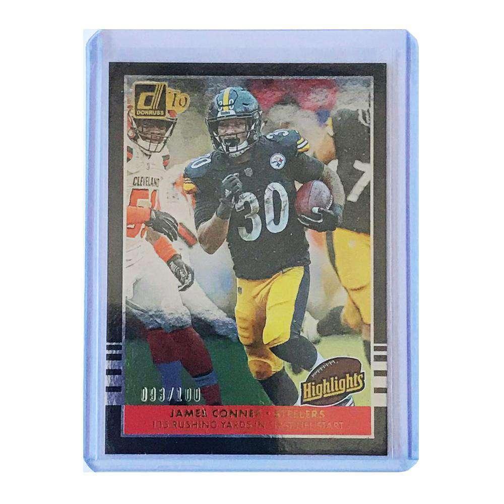 James Conner Pittsburgh Steelers Panini NFL 2019 Donruss Highlights 93/100 H-6 Card