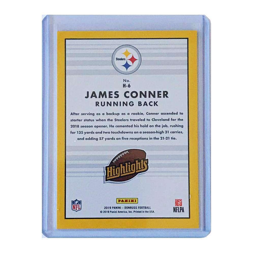 James Conner Pittsburgh Steelers Panini NFL 2019 Donruss Highlights 93/100 H-6 Card