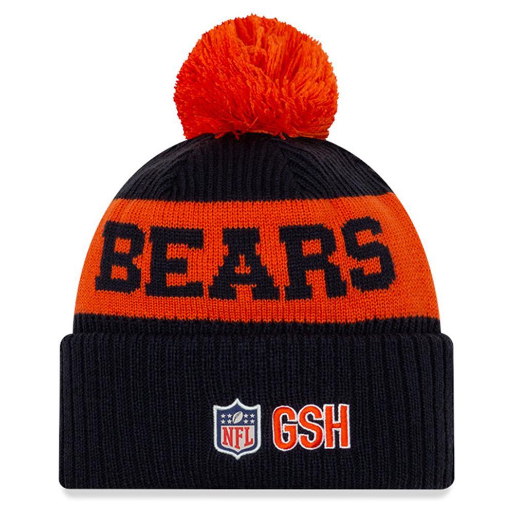 Chicago Bears Throwback New Era NFL 2020 Team Colour Sideline Knit Beanie