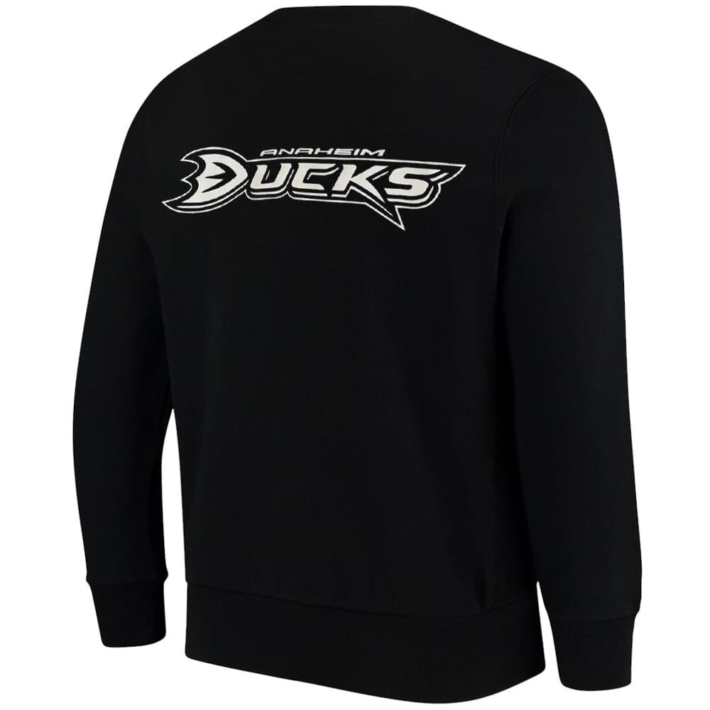 Anaheim Mighty Ducks Majestic NHL Gamily Crew Jumper - Black