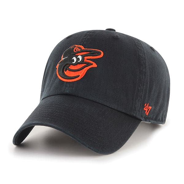 Baltimore Orioles '47 MLB Team Clean Up Strapback Hat - Black