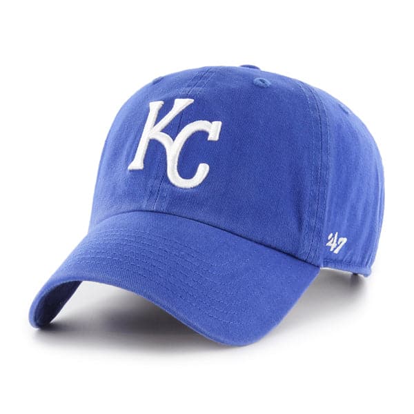 Kansas City Royals '47 MLB Team Clean Up Strapback Hat - Blue